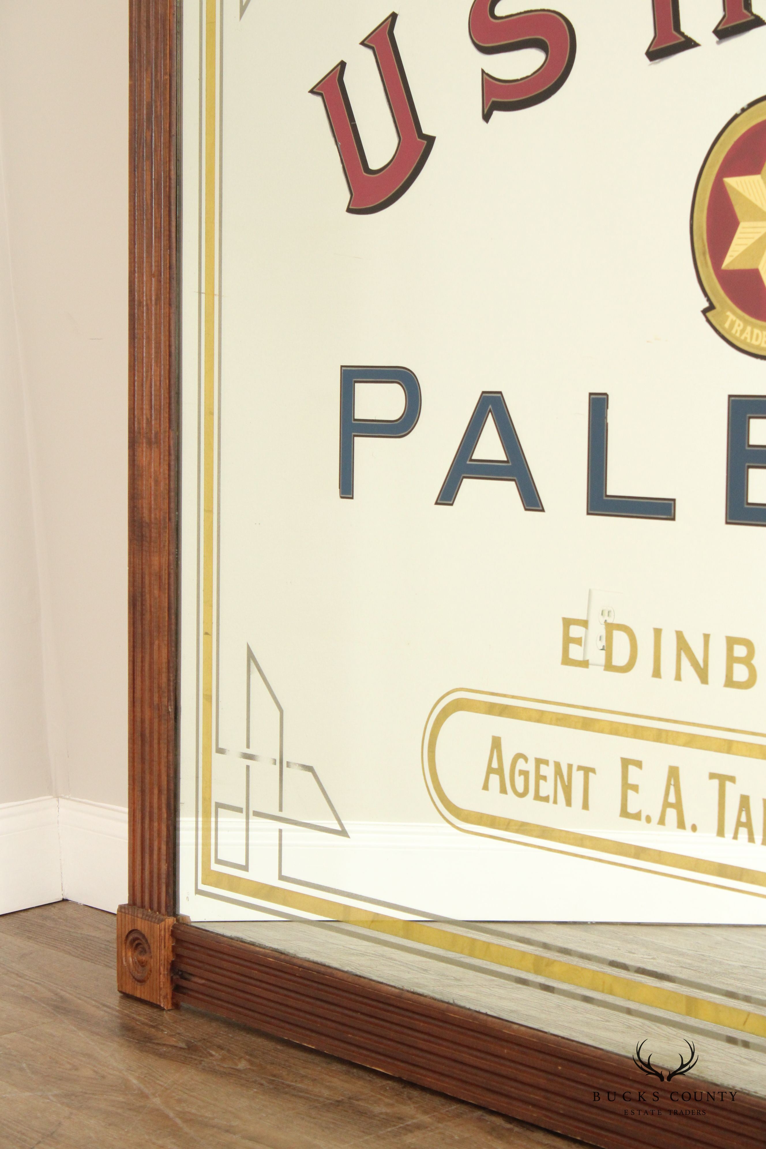 USHERS PALE ALE LARGE REVERSE PAINTED BAR MIRROR