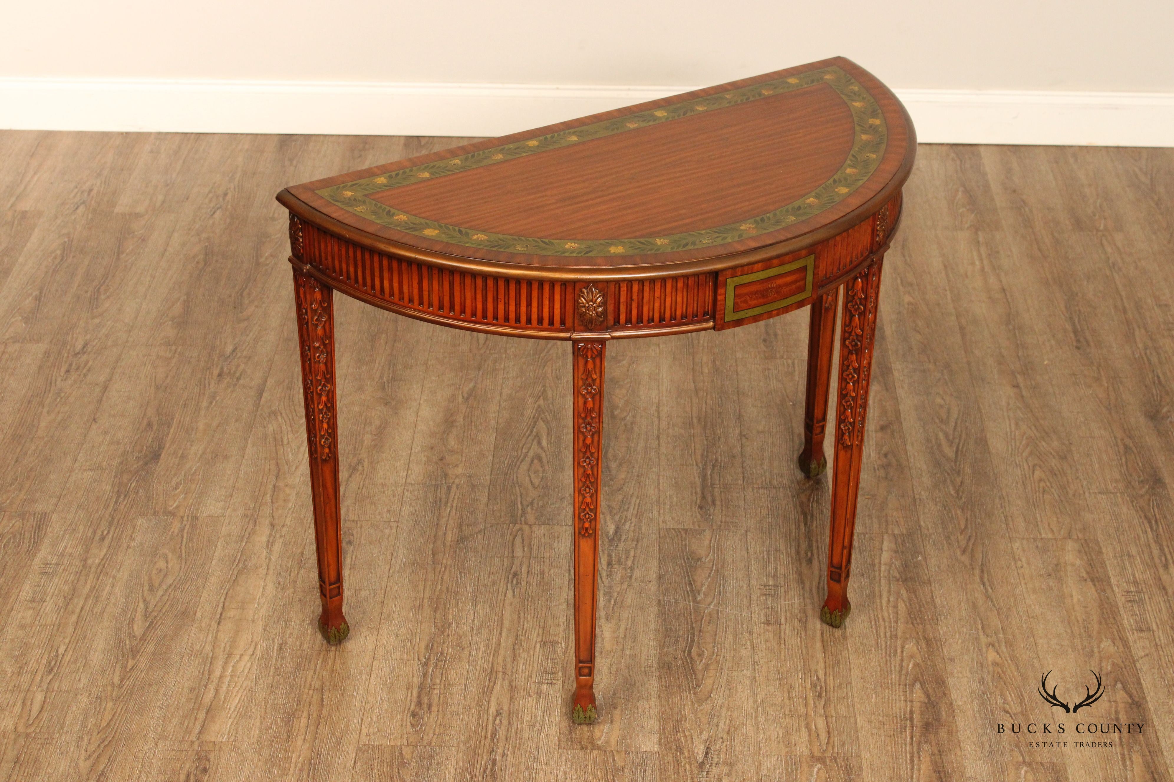 Maitland Smith Adams Style Demilune Console