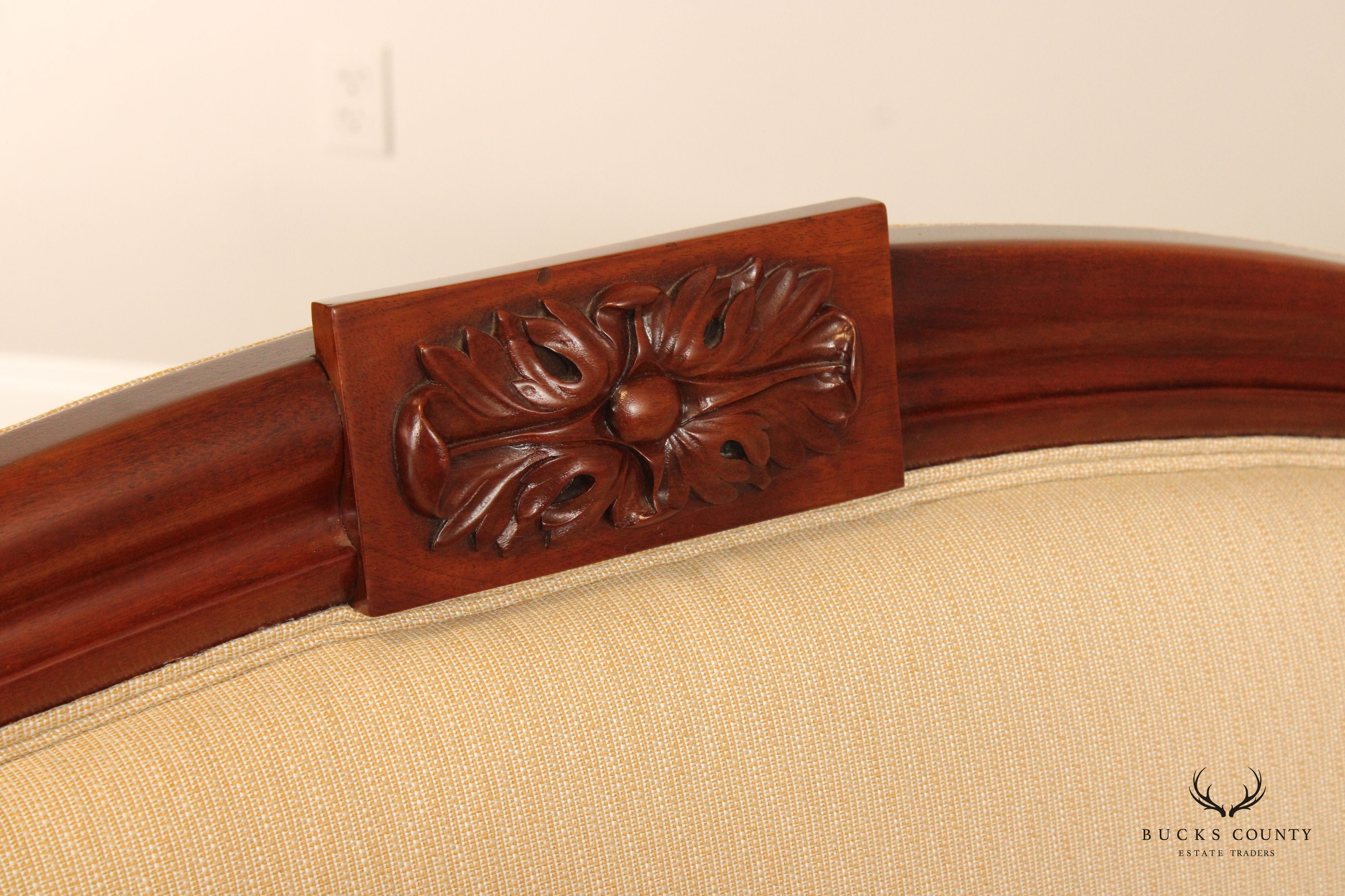 English Regency Carved Mahogany Sofa