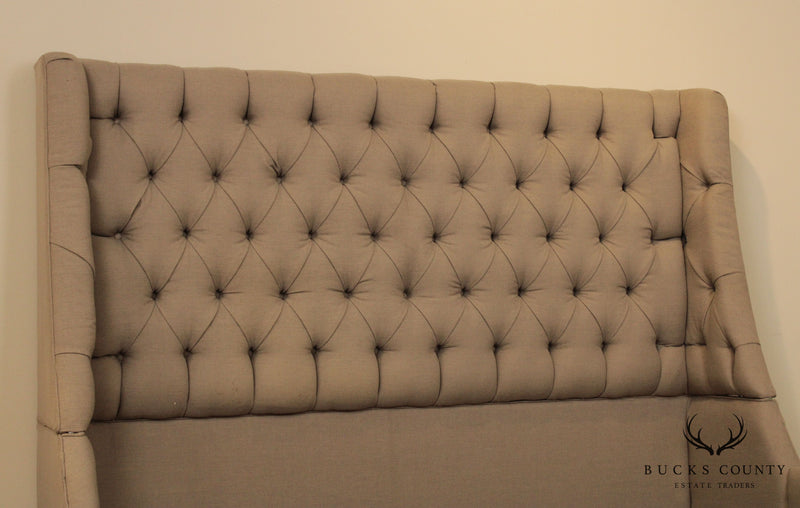 Custom Upholstered Tufted King Size Bed