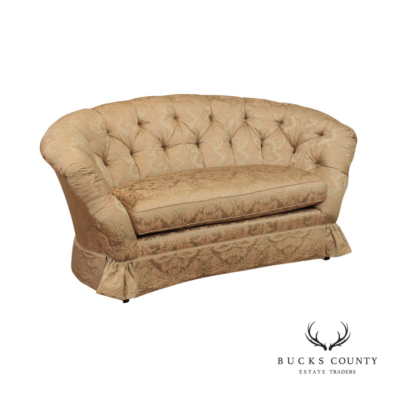 Taylor King Custom Upholstered Tufted Two-Seat Cabriole Sofa (B)