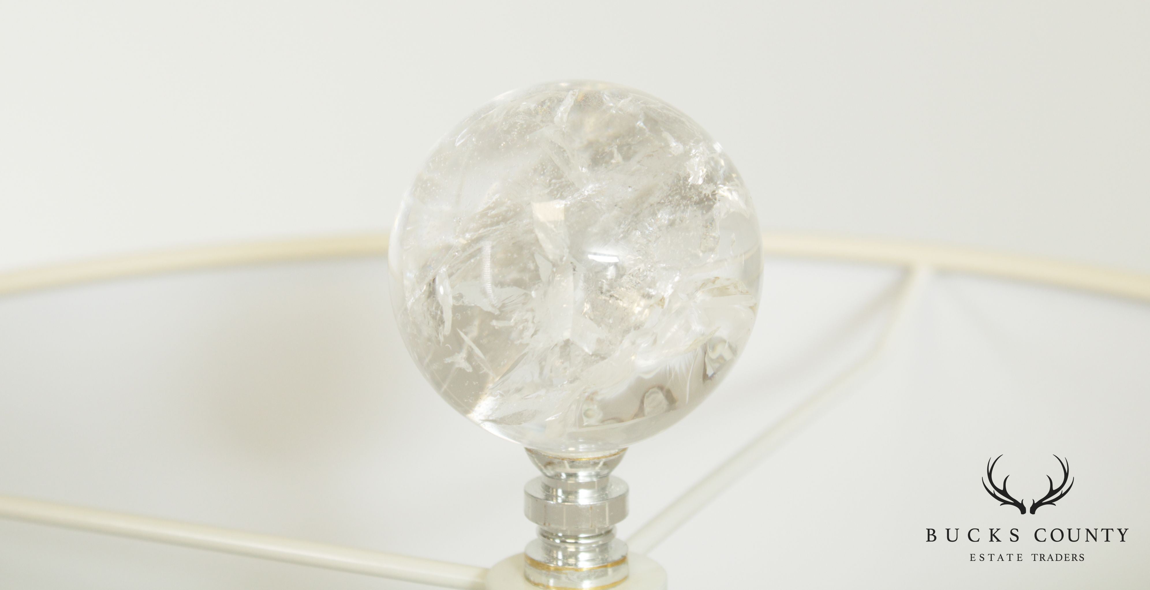 Contemporary Lucite and Quartz Table Lamp