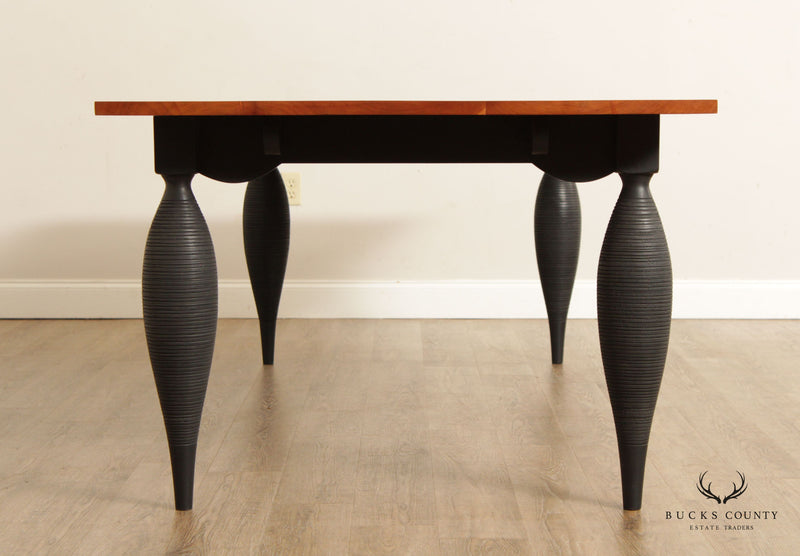 John Eric Byers Post Modern Hand Crafted Cherry Expandable Dining Table