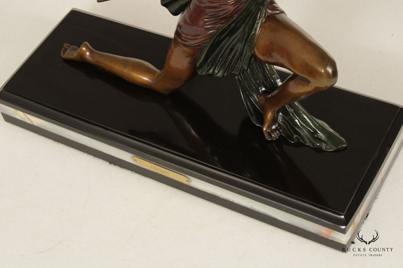 Art Deco Kneeling Dance Bronze Sculpture, After Demétre Chiparus