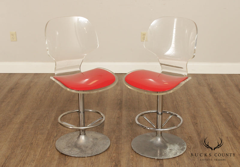 Hill Manufacturing Co. Pair Vintage Bar Chairs