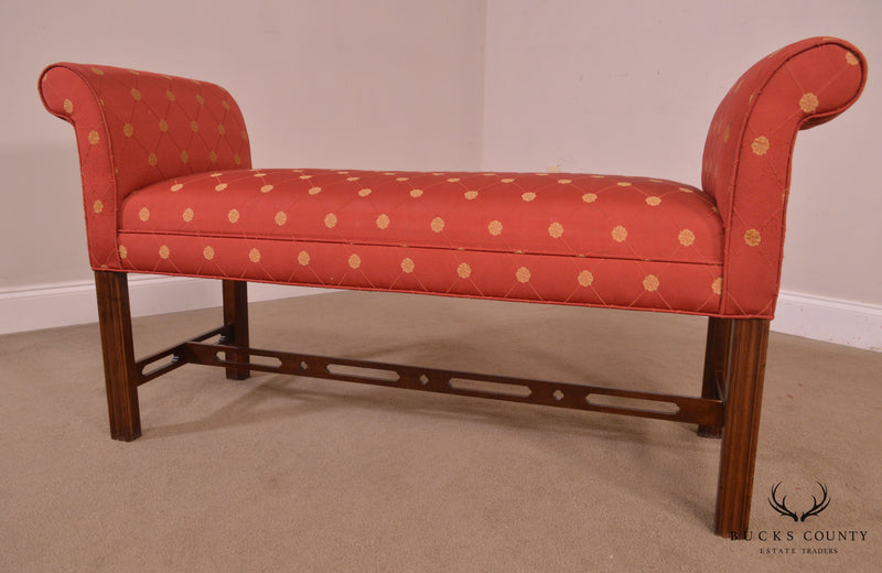 Chippendale Style Mahogany Window Bench