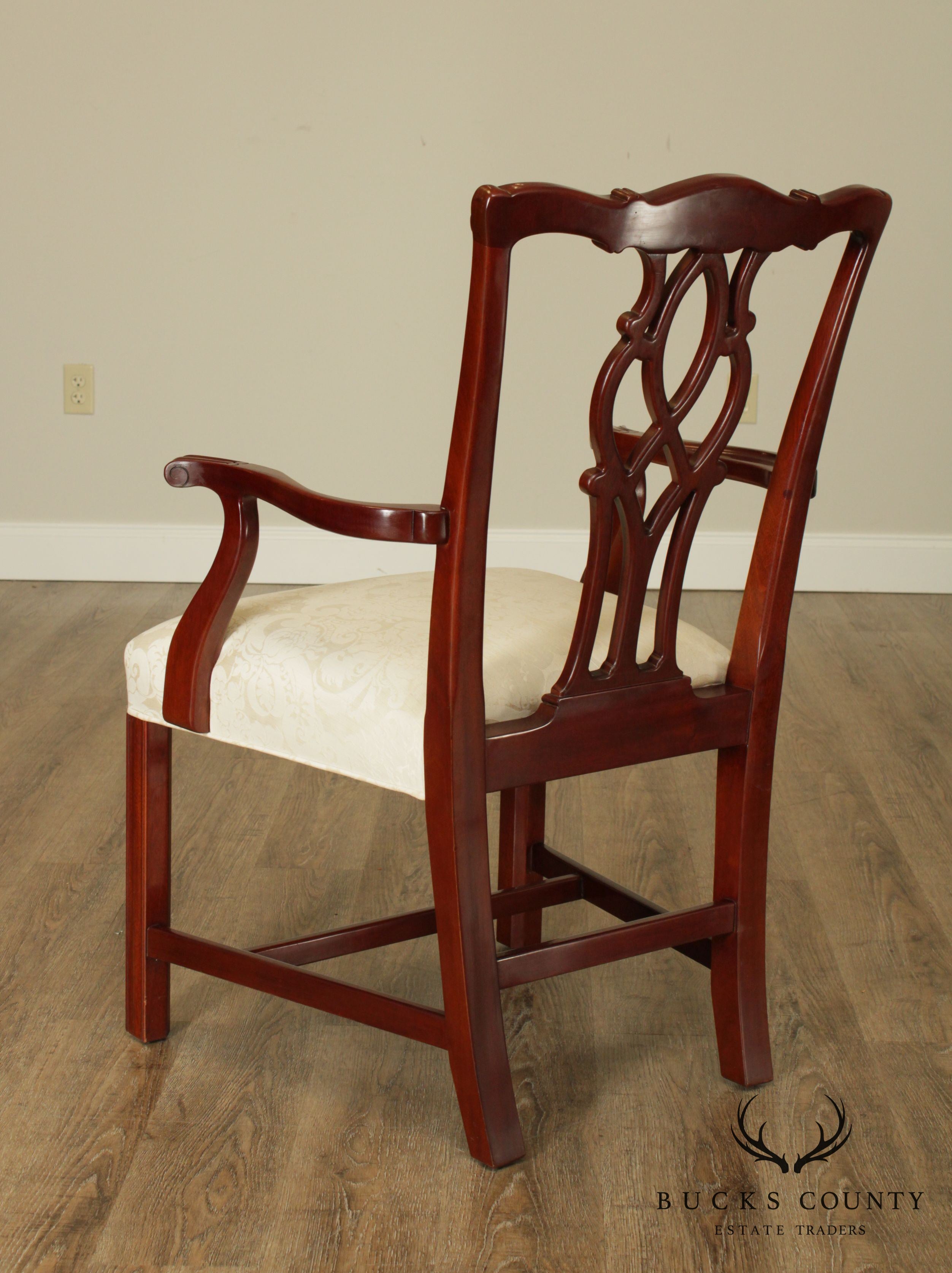 Kindel Mahogany Chippendale Style Armchair