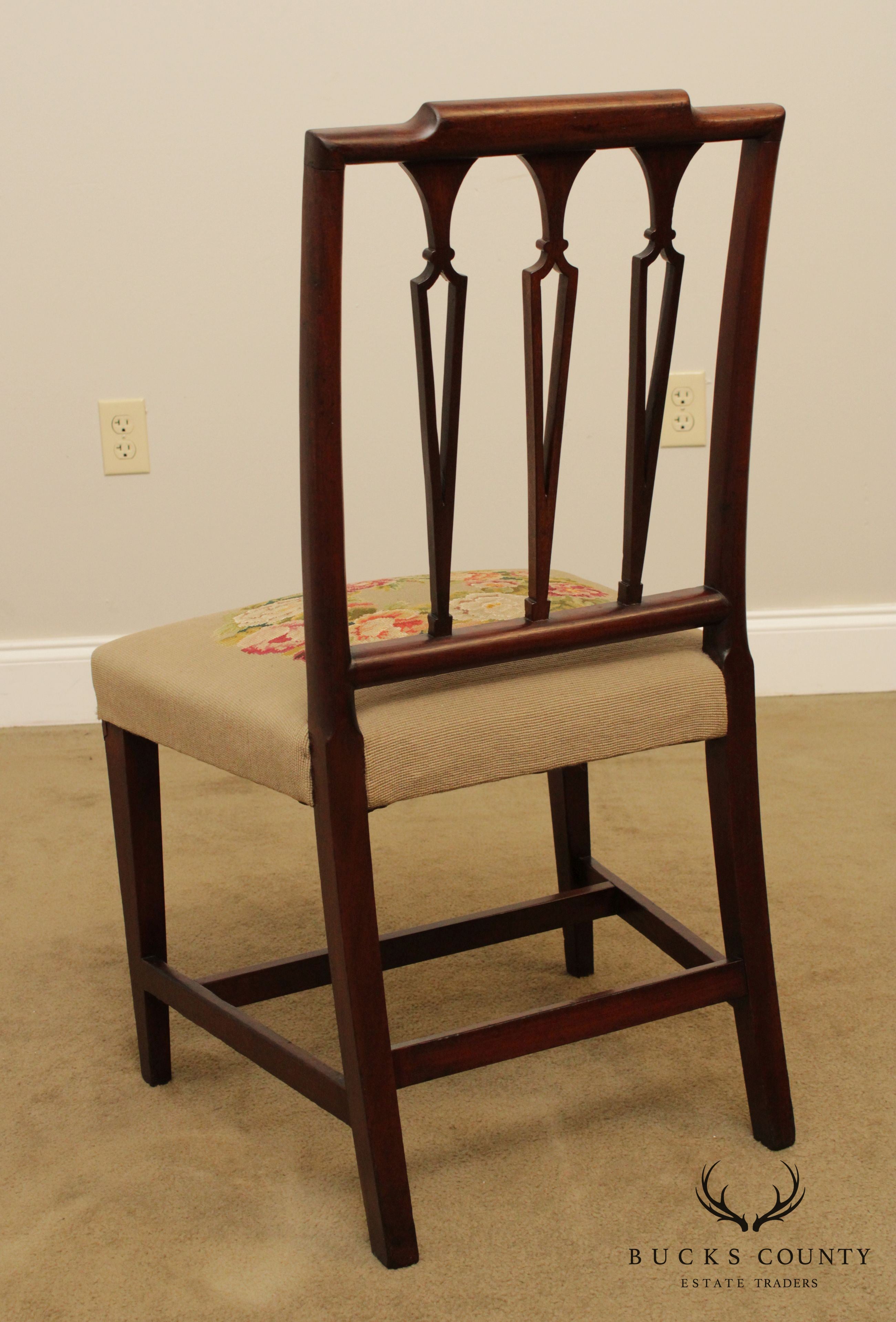 Antique Sheraton Period Mahogany Side Chair