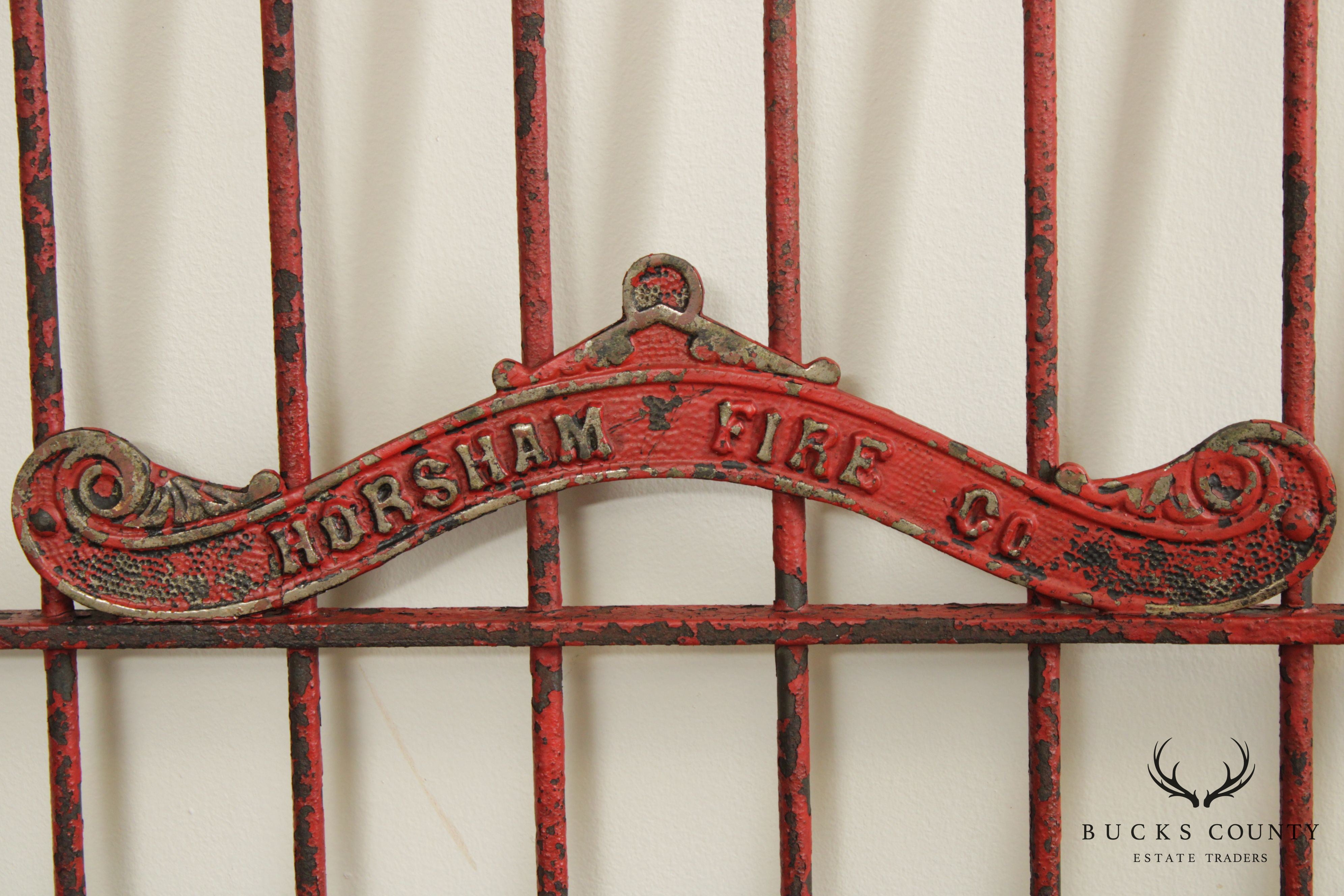 Horsham Fire Company Antique Wrought Iron Window Grate