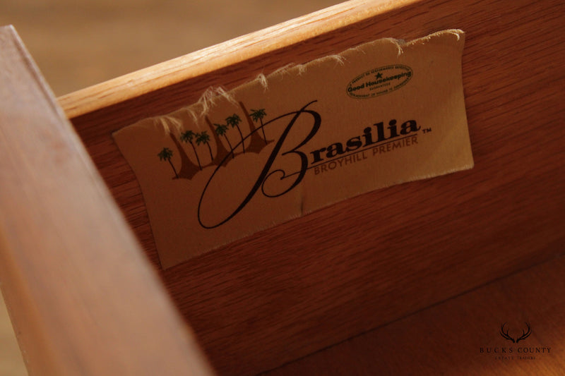 Broyhill Brasilia Mid Century Modern Walnut Gentleman's Chest Armoire