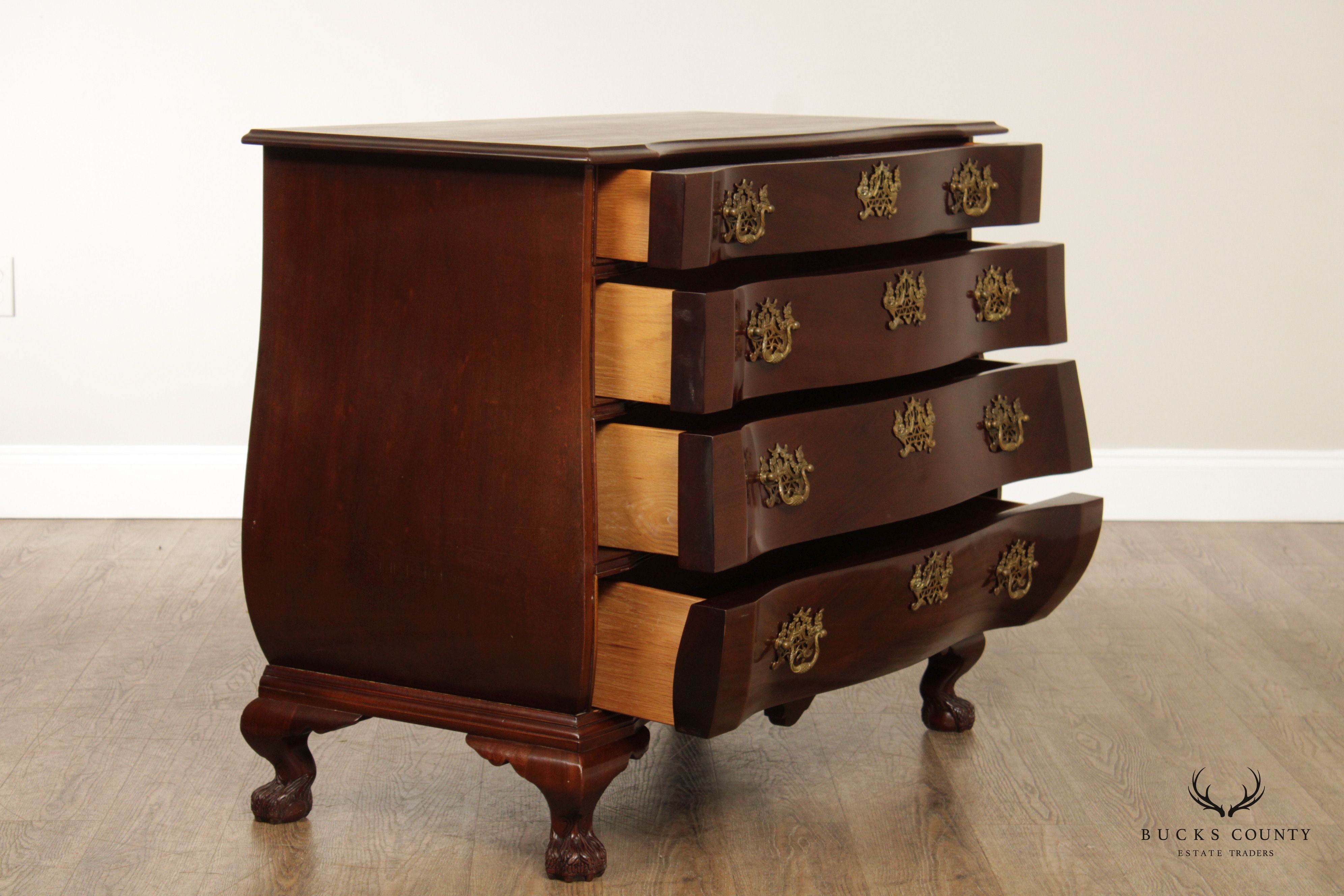 Century Sutton Collection Chippendale Style Mahogany Bombe Chest