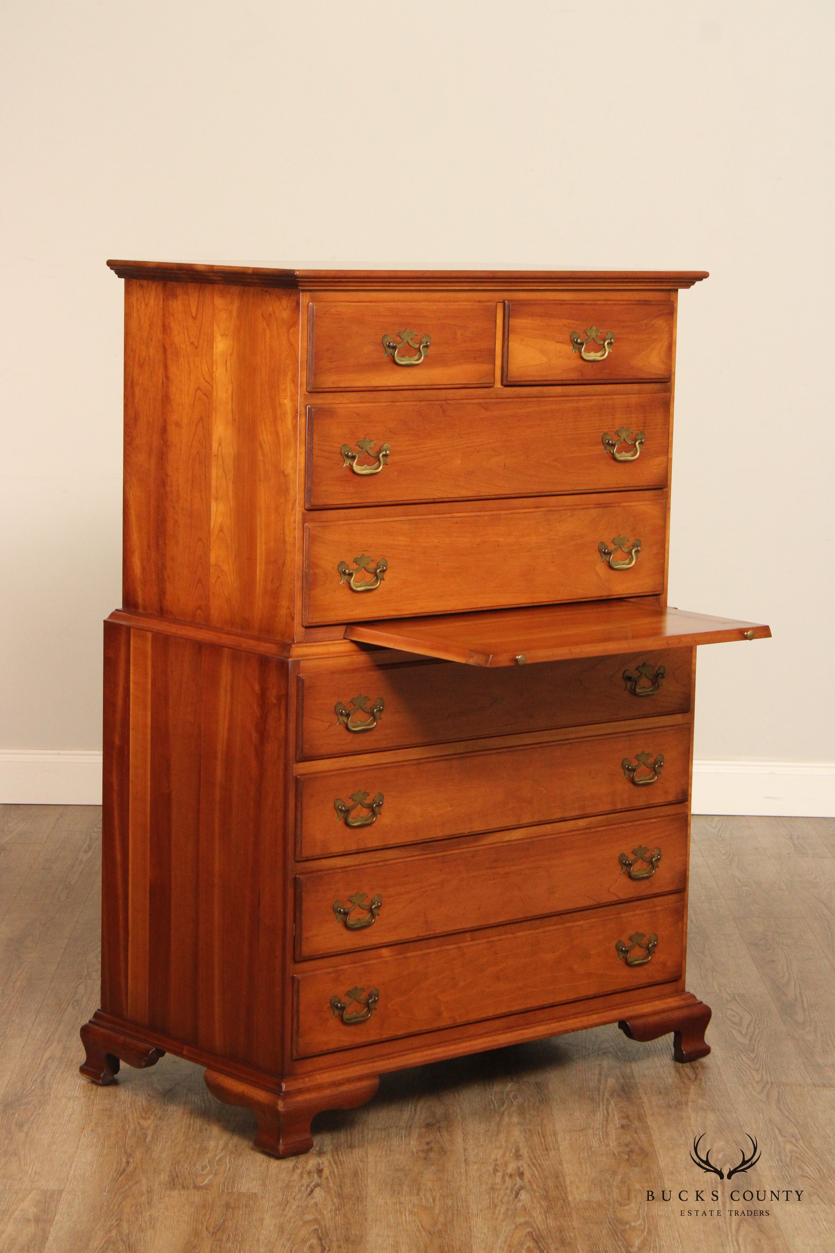 Stickley Chippendale Style Cherry Highboy Dresser