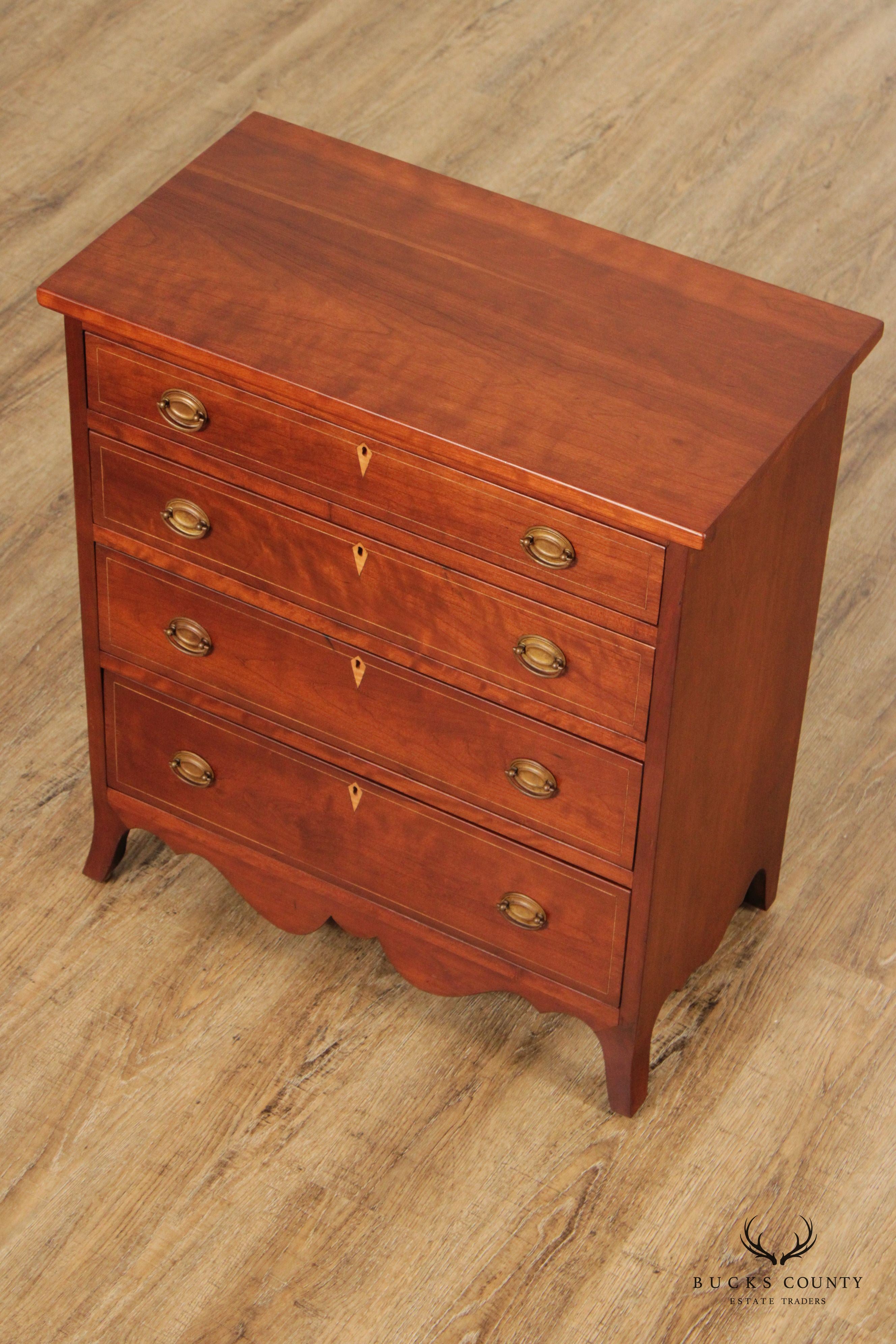 Federal Style Custom Quality Cherry Chest of Drawers