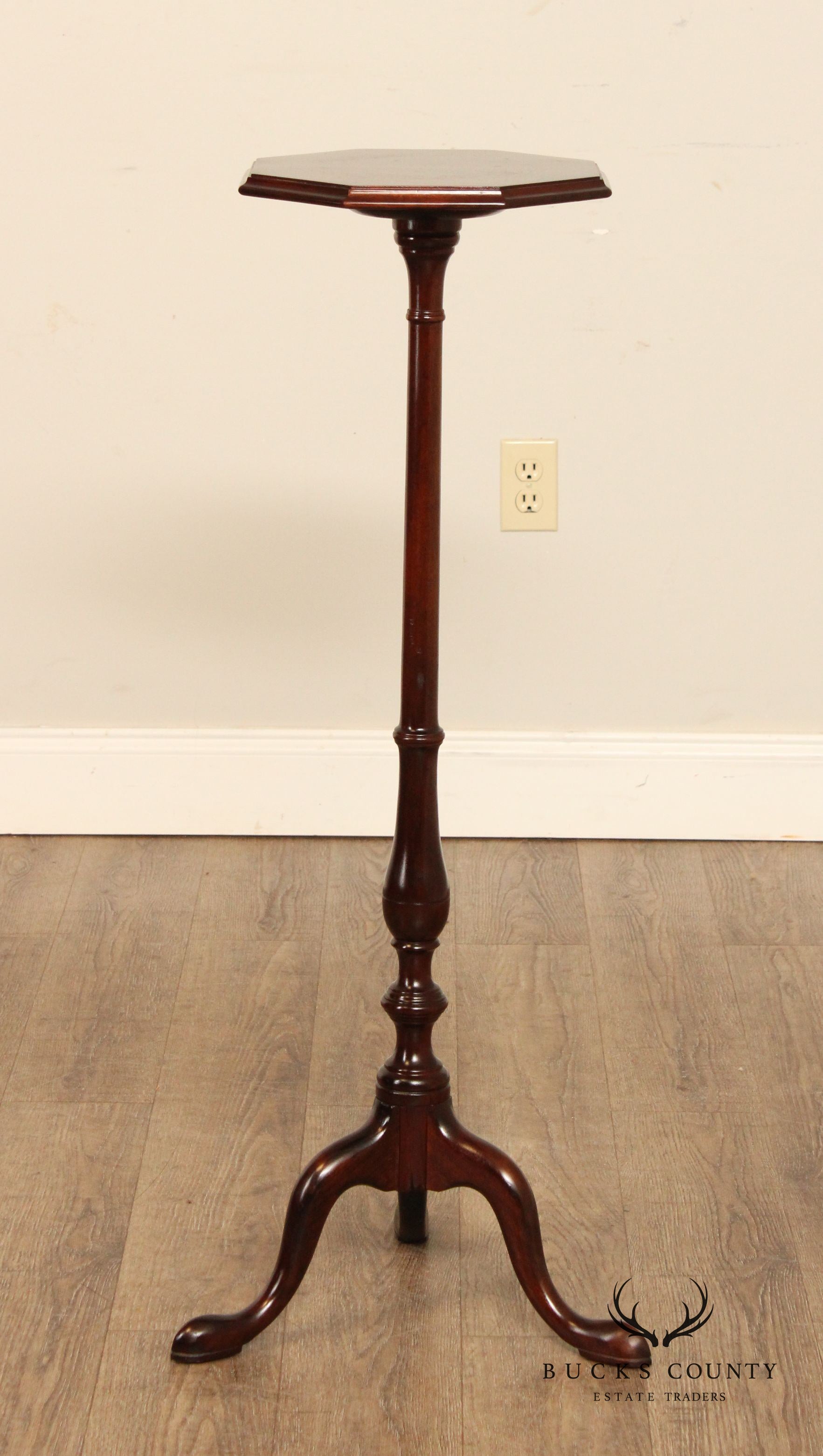 Stickley Traditional Octagonal Top Mahogany Plant Stand