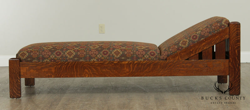 Eldredge & Miller Antique Mission Oak Day Bed Chaise Lounge
