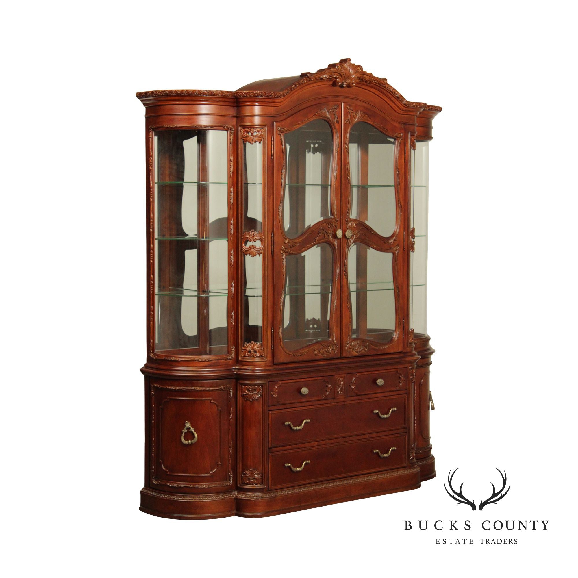 Jessica McClintock Home French Provincial Style Romance Collection Illuminated China Cabinet