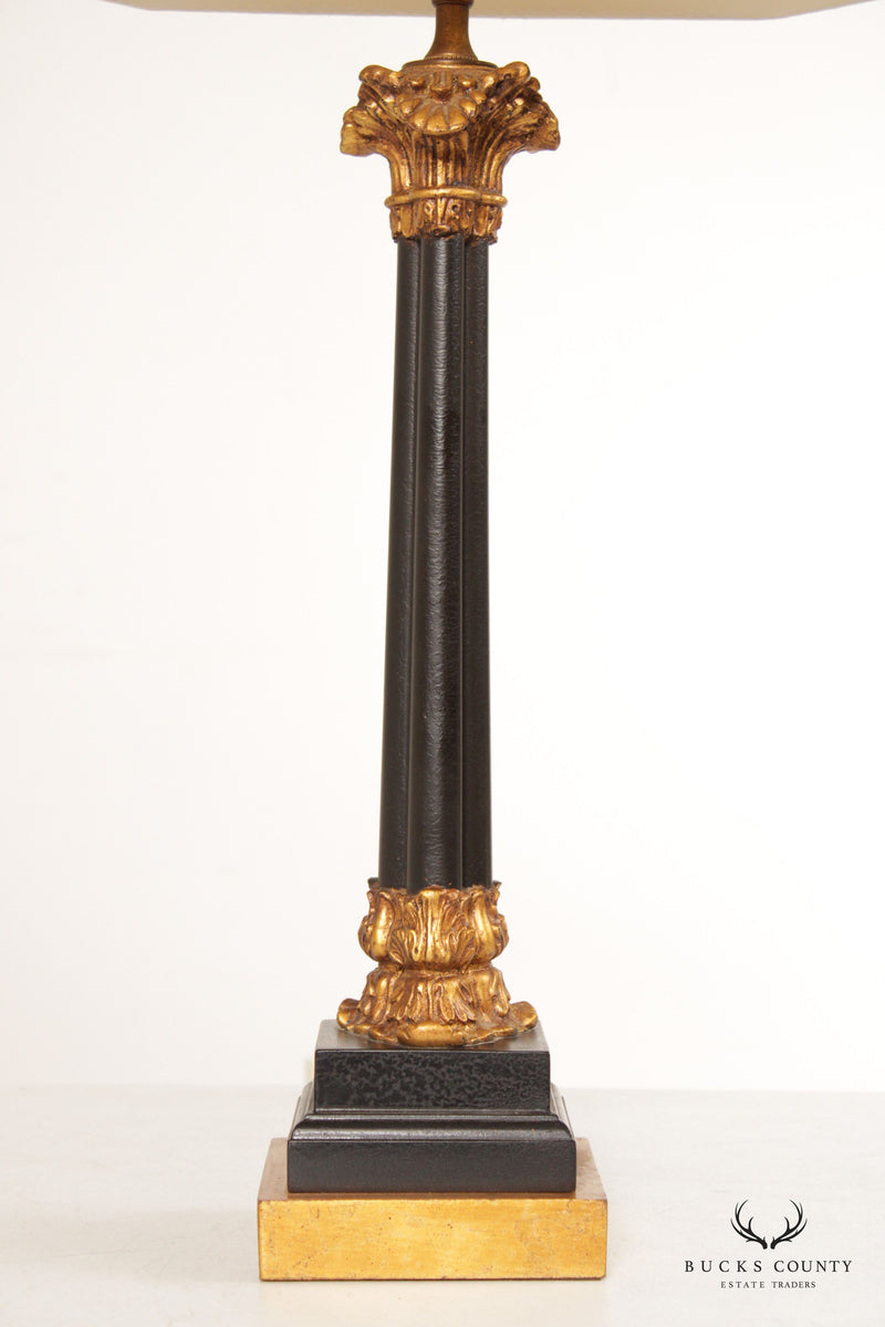 Lampcrafters Neoclassical Style Pair of Columnar Table Lamps