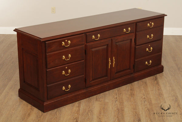 Harden Traditional Chippendale Style Solid Cherry Long File Cabinet Credenza