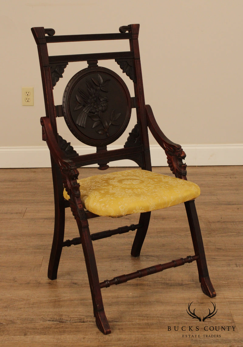Antique Victorian Carved Armchair