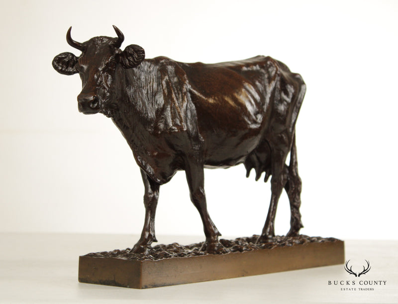 Early 20th C. American Bronze Cattle Sculpture