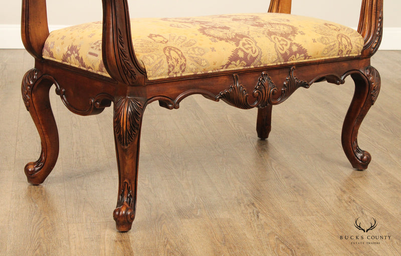 Hancock & Moore French Louis XV Style Carved Window Bench