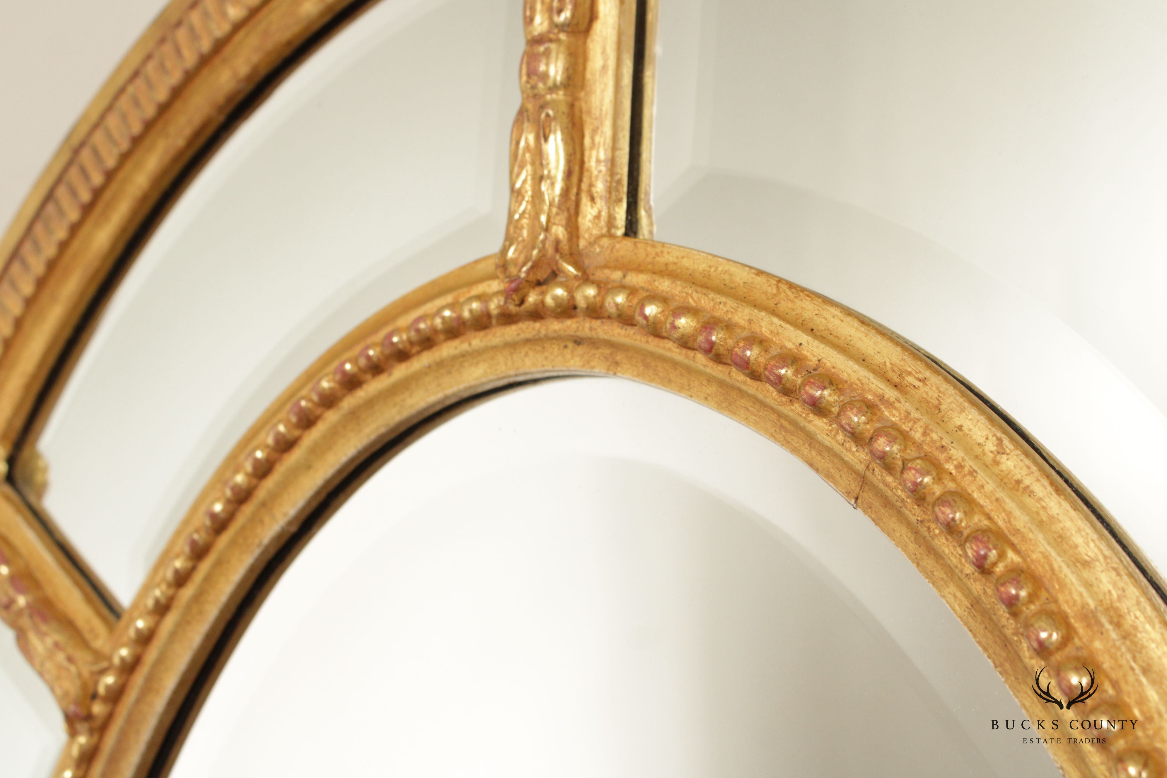 Friedman Brothers Adams Style Oval Gilt Wall Mirror