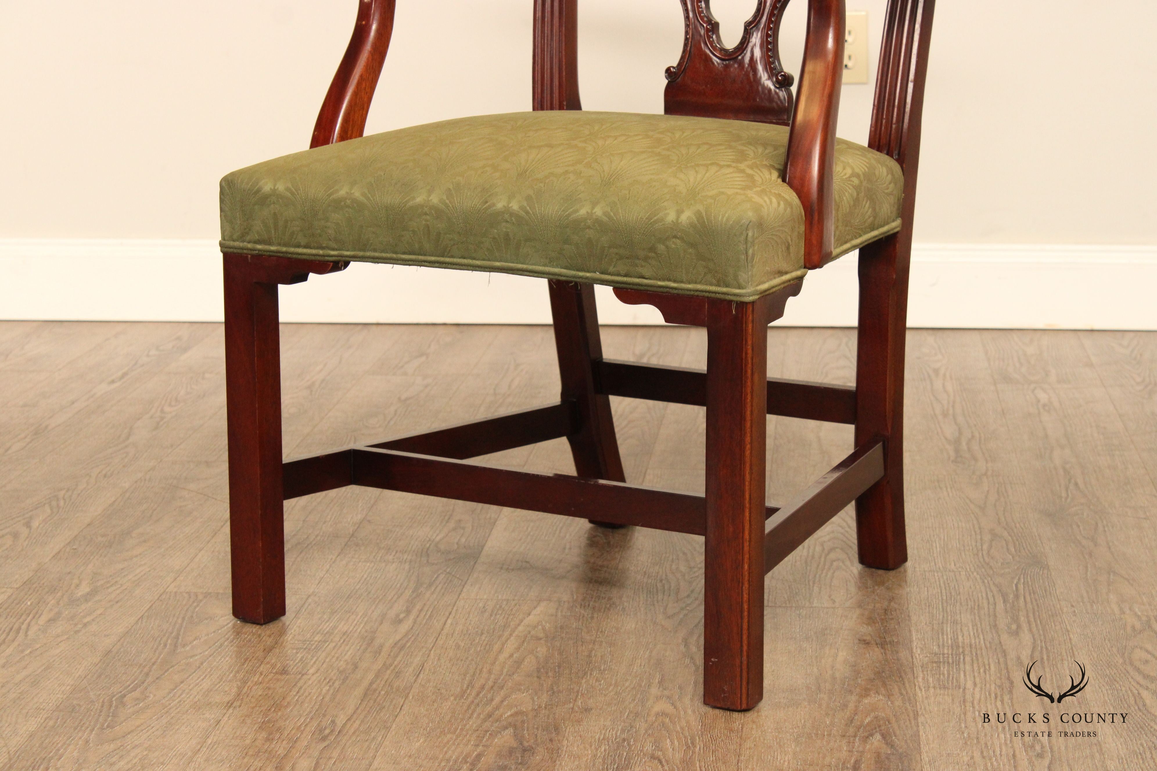 Kindel Furniture Irish Georgian Set of Eight Mahogany Dining Chairs