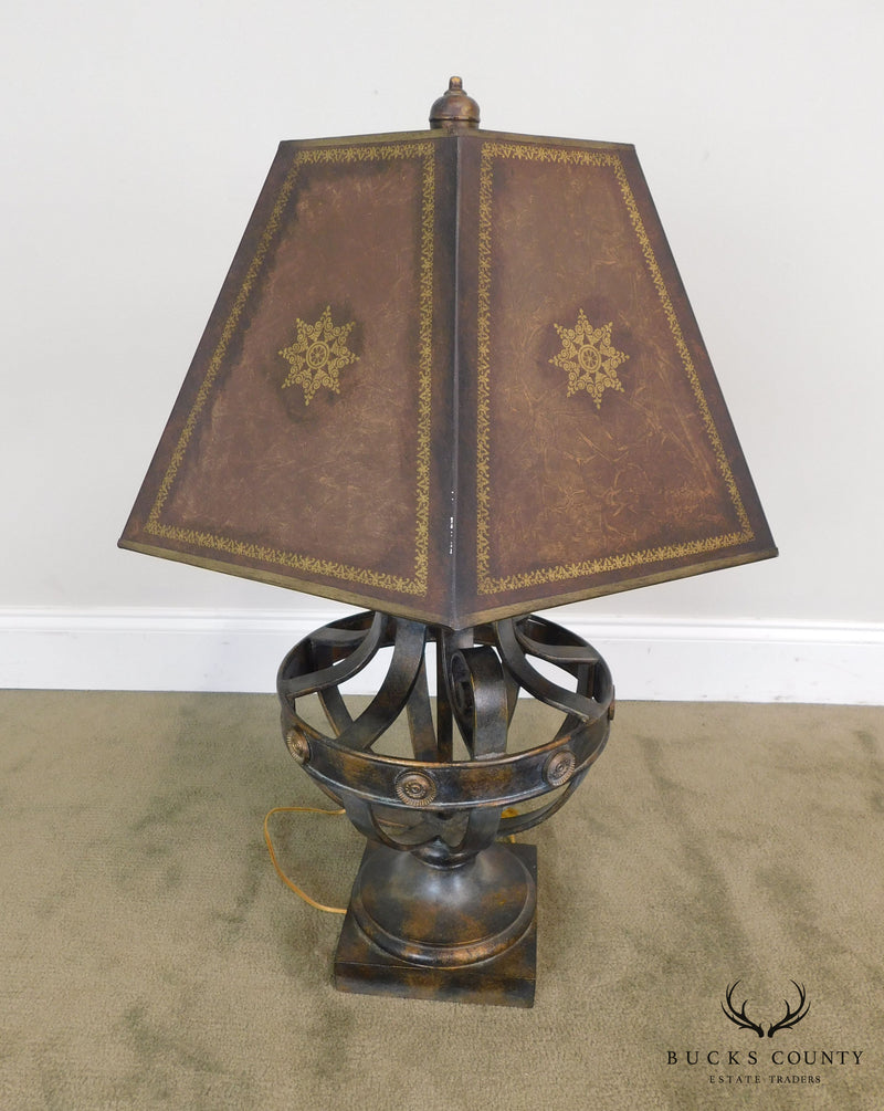 Regency Style Metal Table Lamp Possibly Maitland Smith