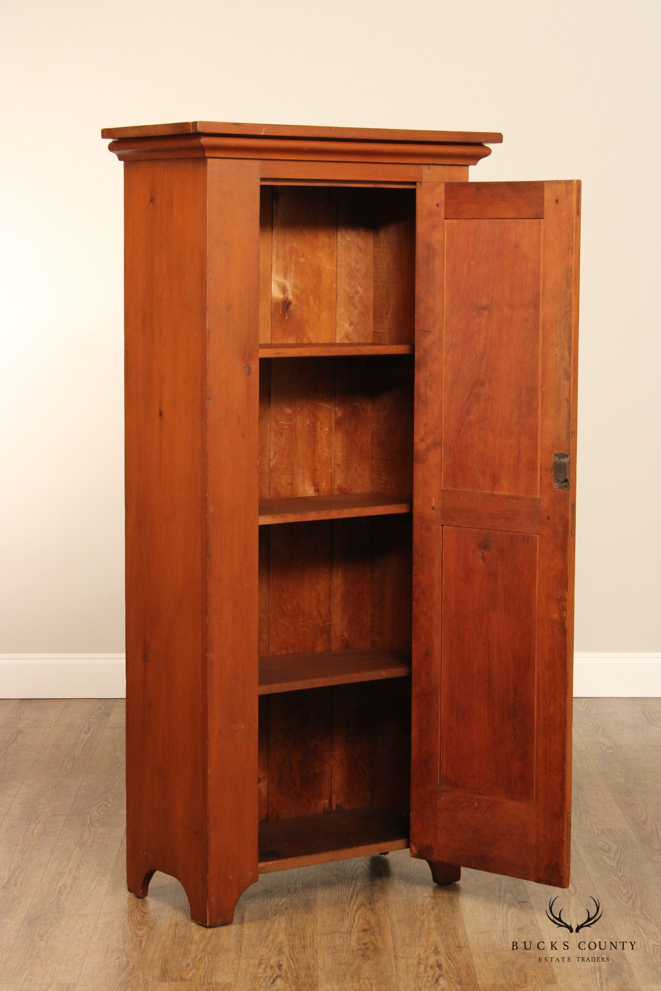 Antique Farmhouse Pine Jam Cupboard or Pantry Cabinet