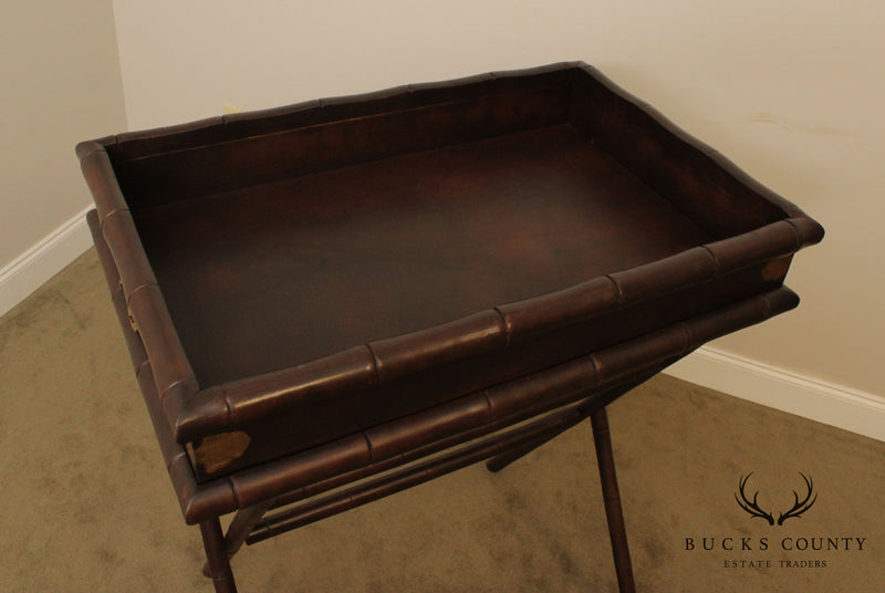 F.O. Mertz & Co Faux Bamboo Butlers Tray Table