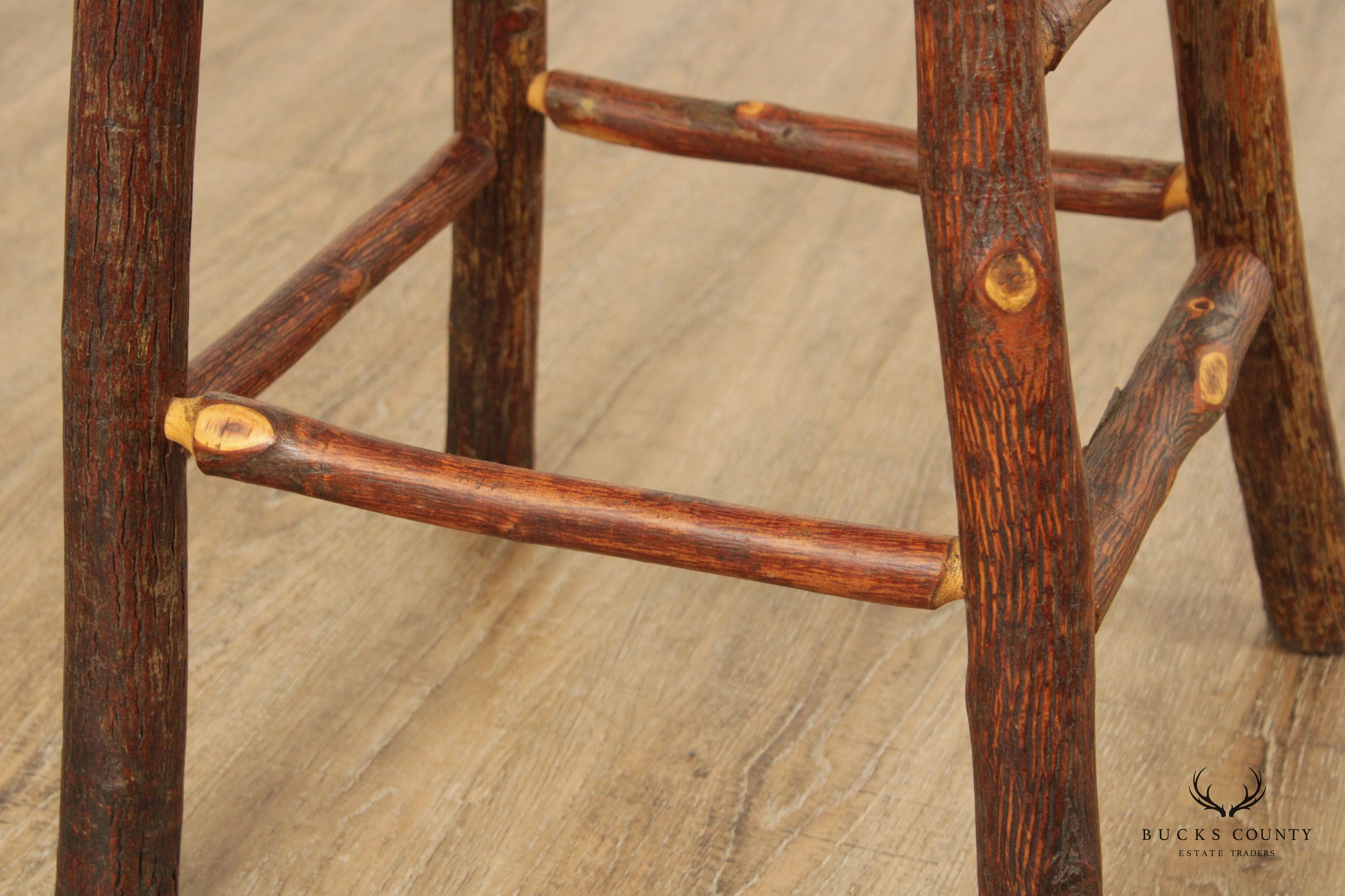 Old Hickory Pair Rustic Bar Stools