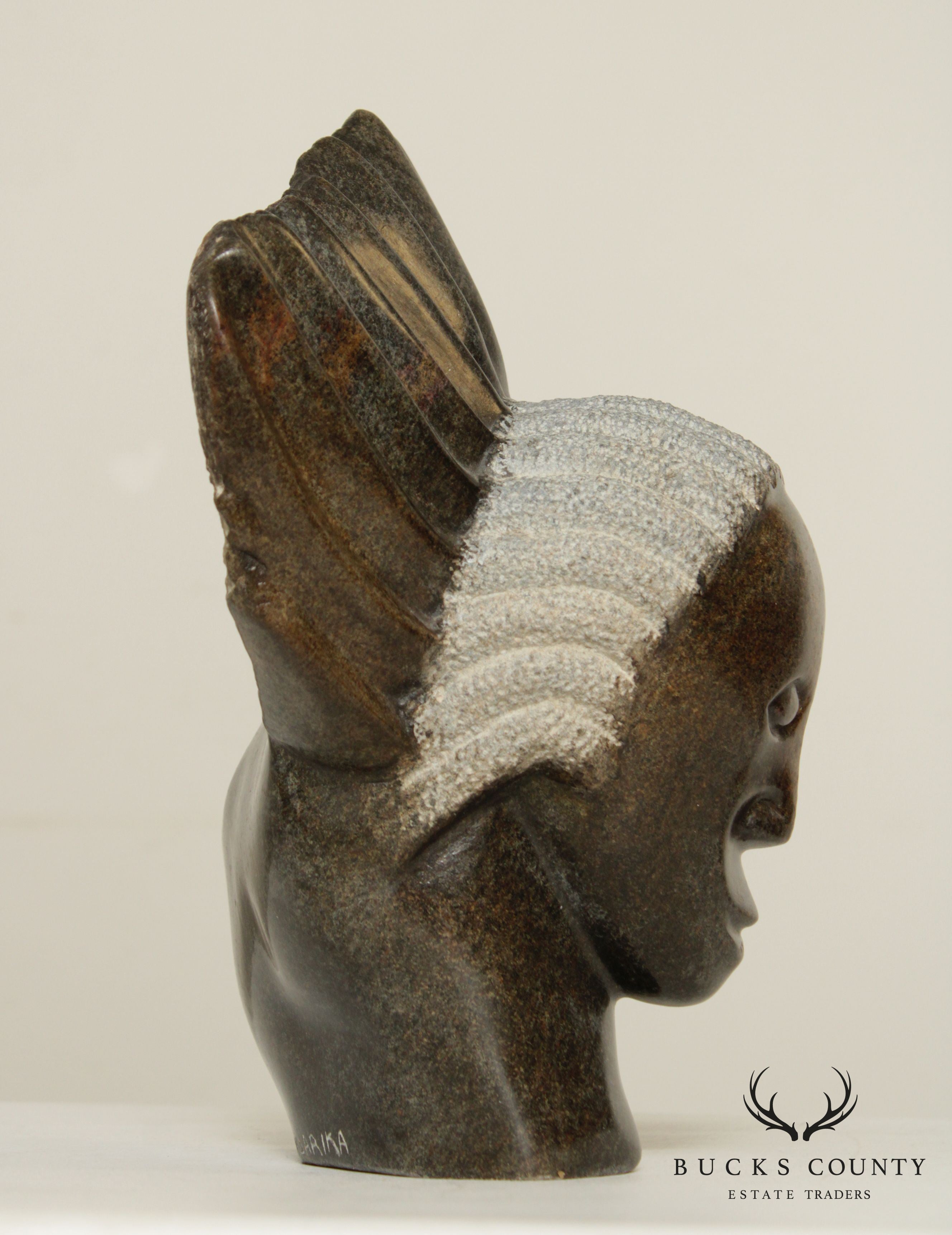 Locardia Ndandarika Modern Bust Shona Stone Sculpture