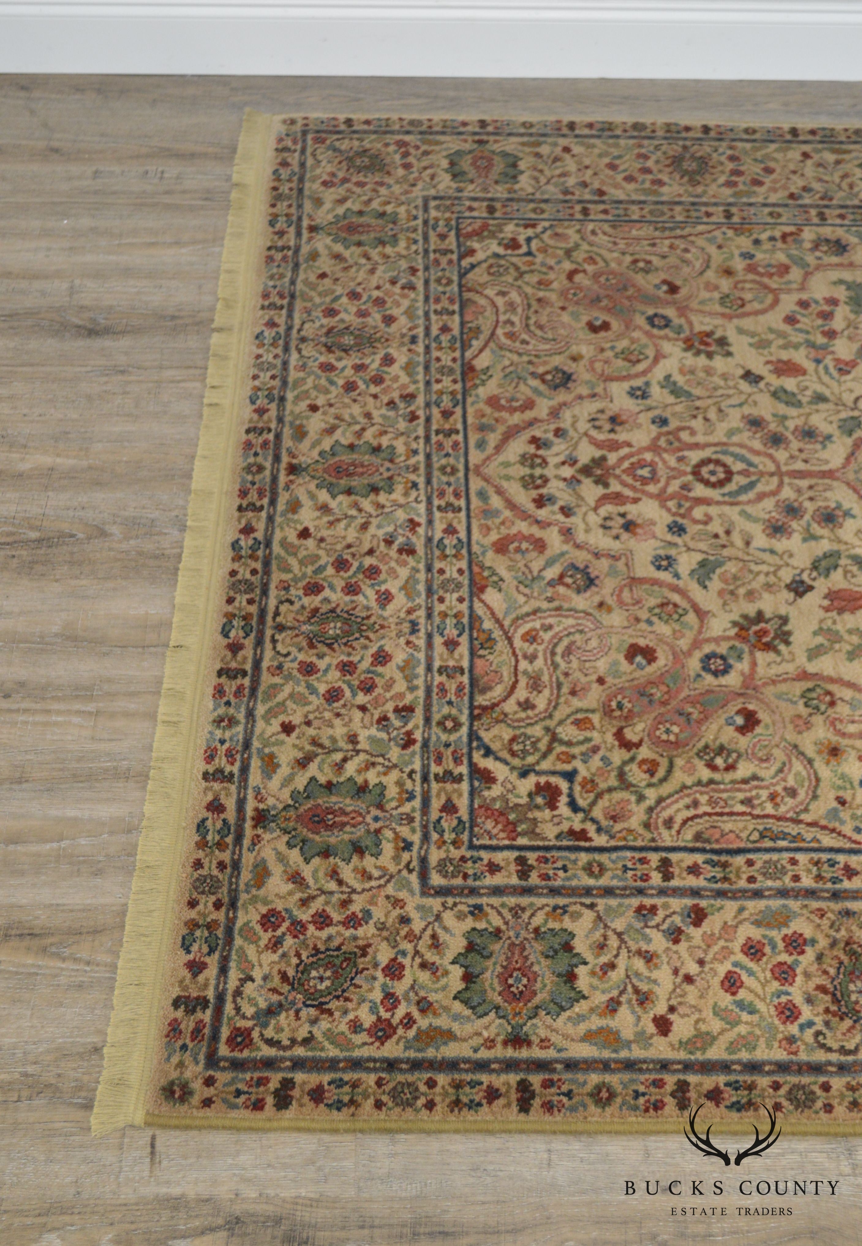 Karastan Tea Wash Samovar Tebriz Medallion 5'9" x 9 Rug