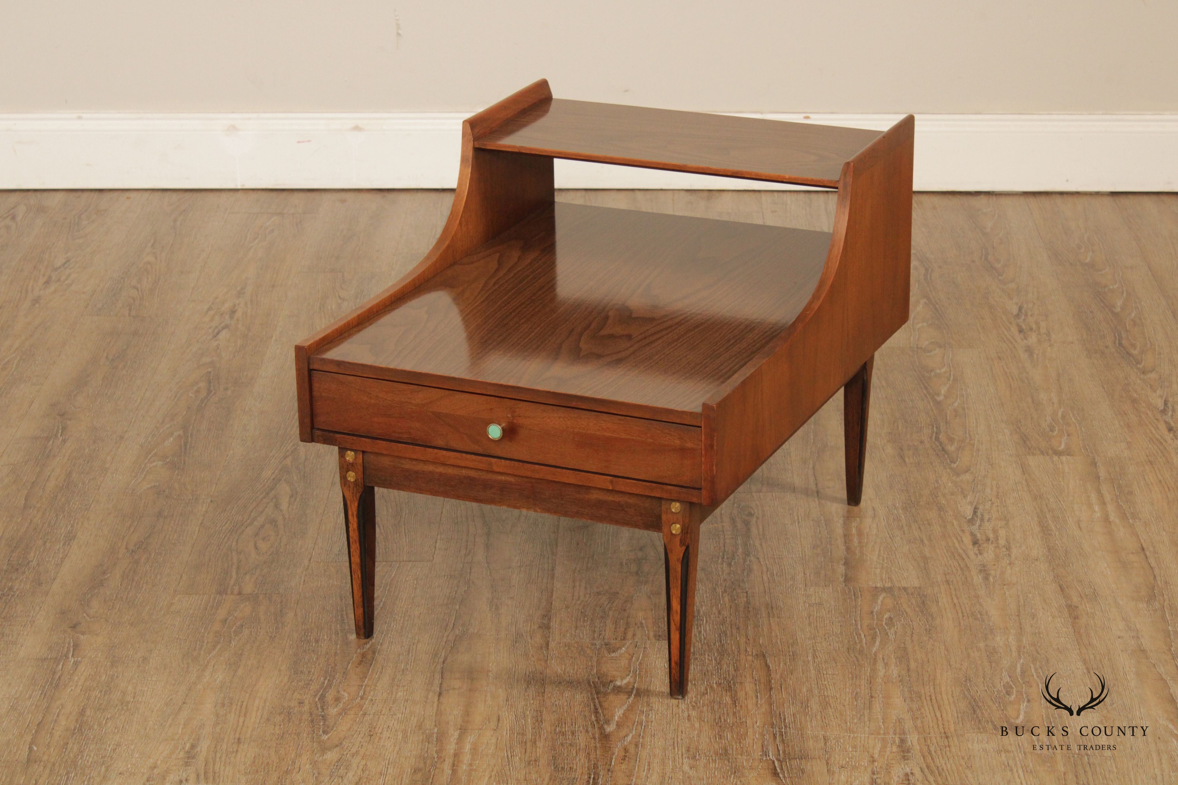 Mid Century Modern Walnut Side Table