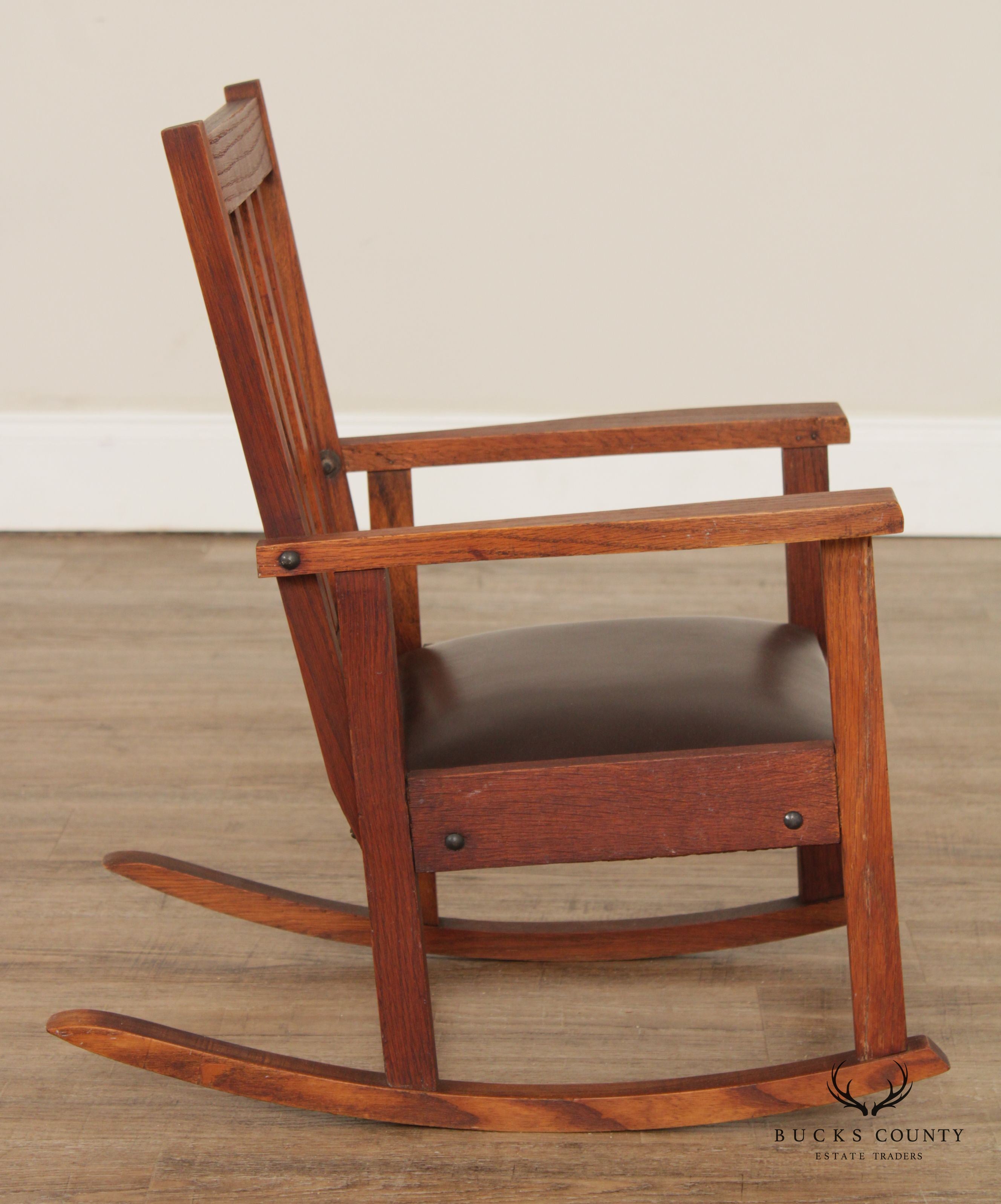 Antique Mission Oak Children's Rocking Chair