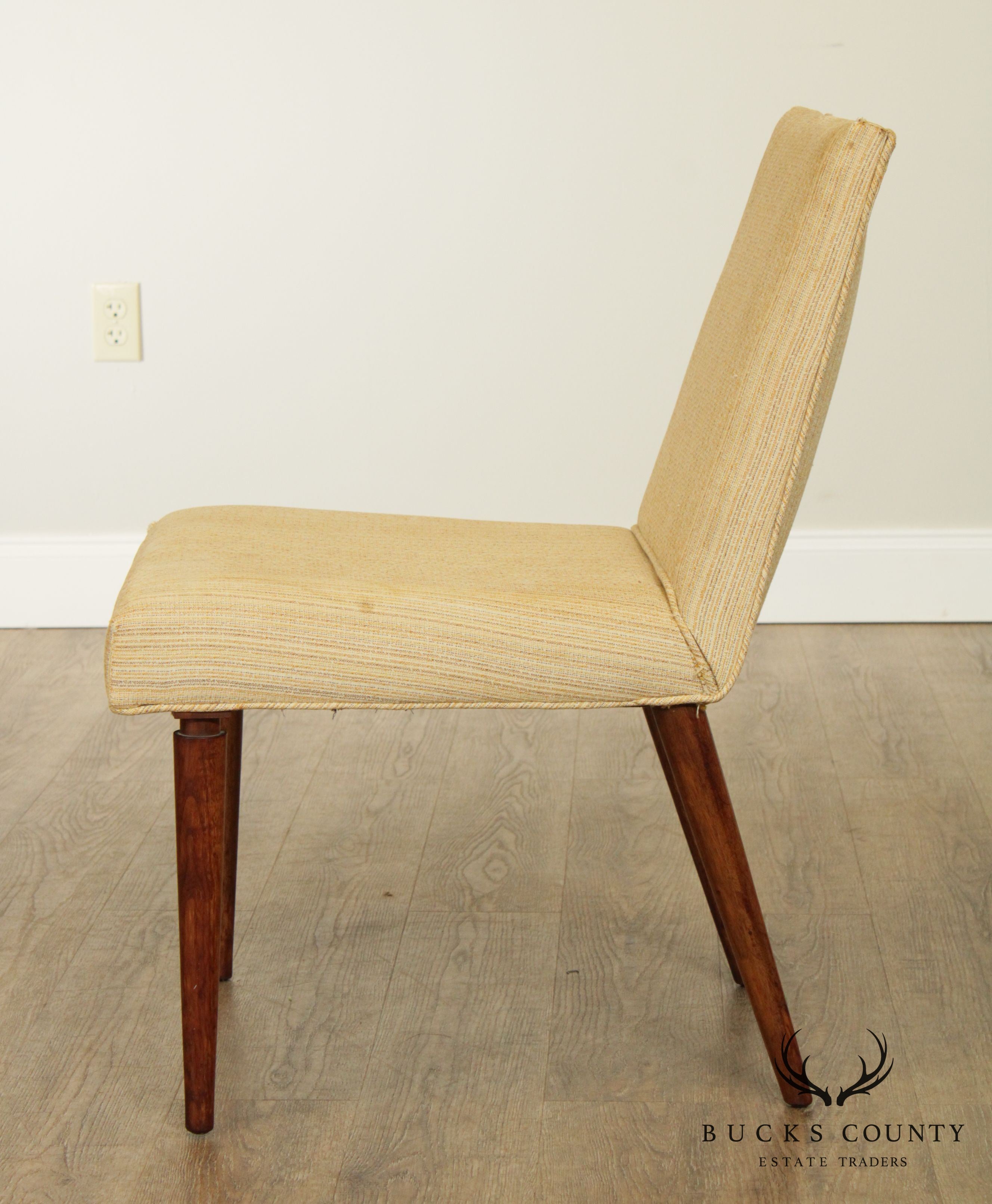 Mid Century Modern Walnut Side Chair Possibly Robsjohn Gibbings