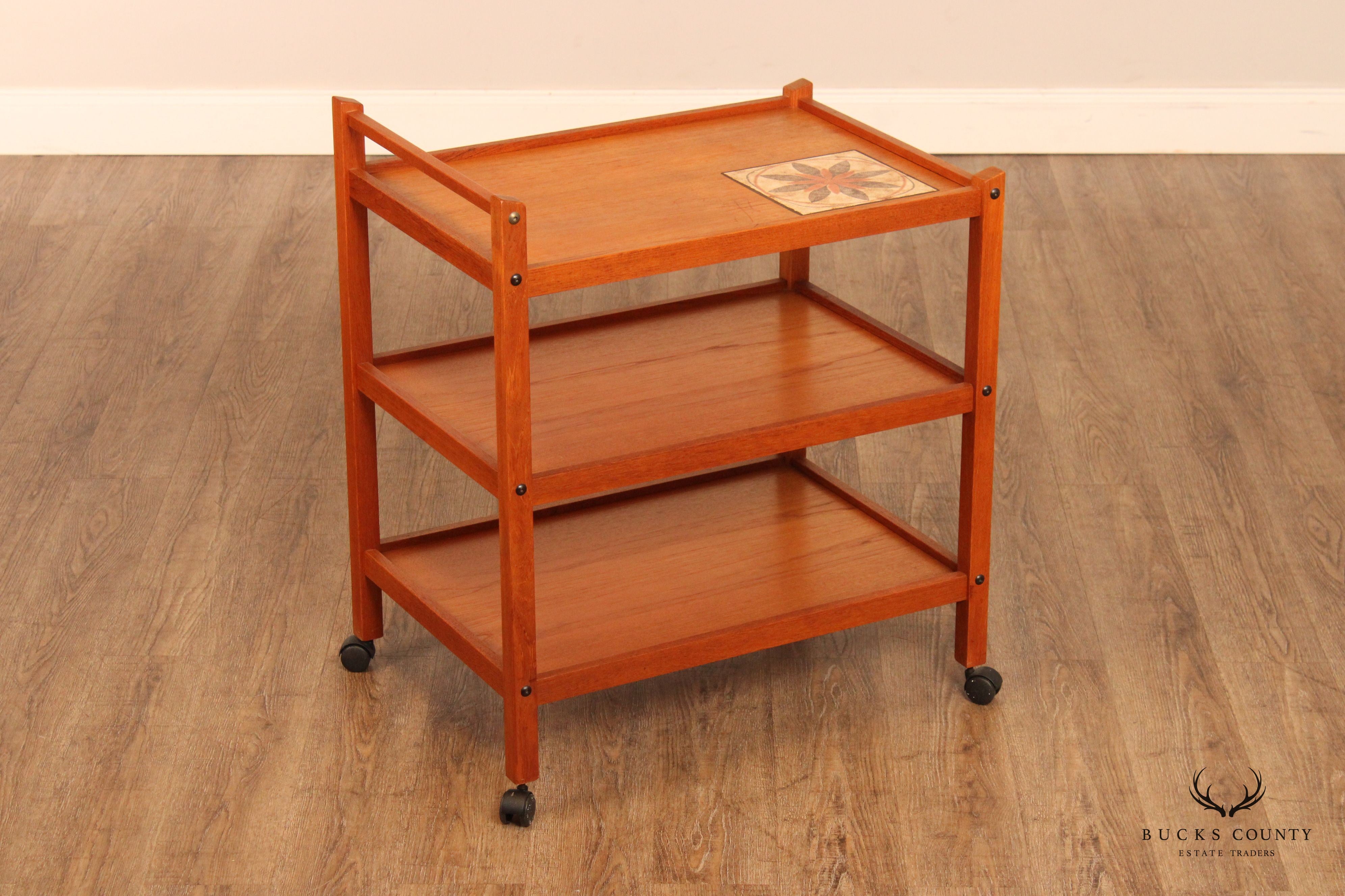 Brdr. Furbo Danish Modern Teak Bar Cart Trolley