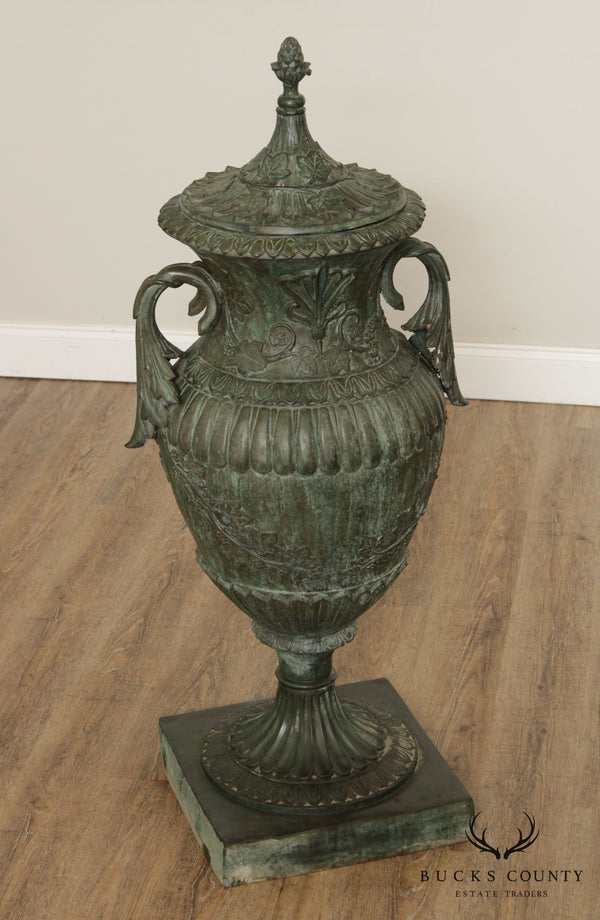 Leonardo Rossi Large Bronze Classical Style Urn