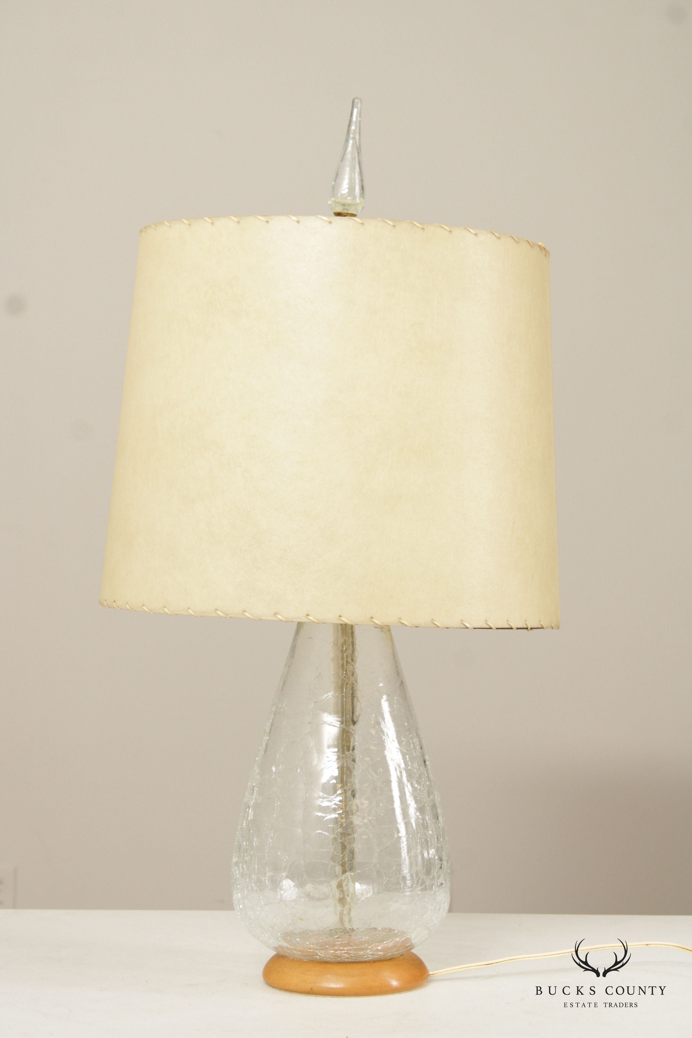 Blenko Mid Century Modern Blown Glass Table Lamp