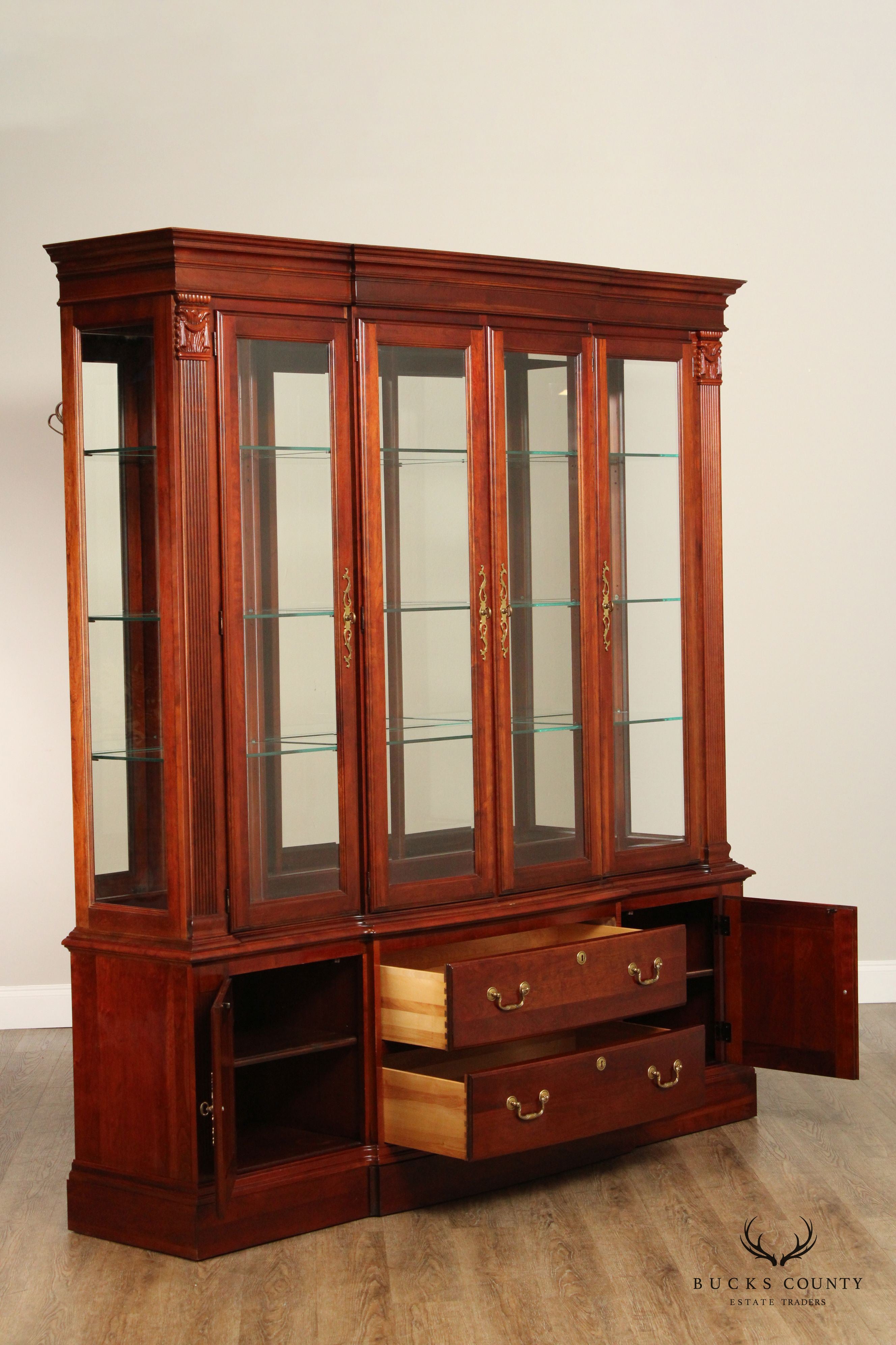 Pennsylvania House Large Cherry China Display Cabinet