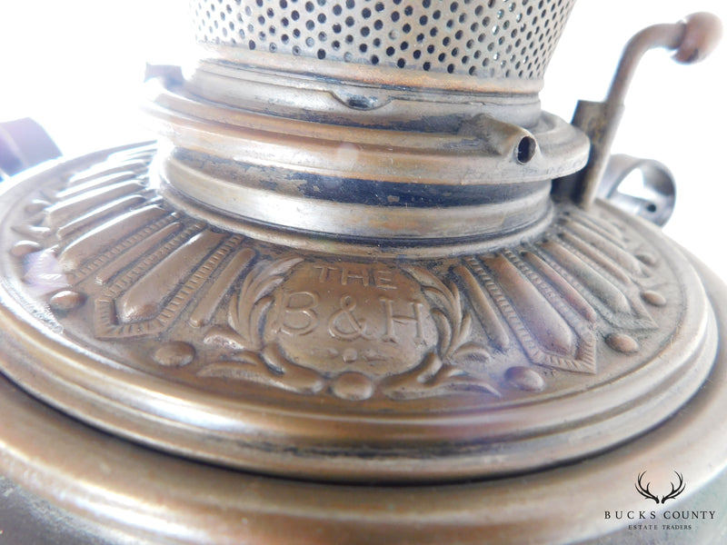Bradley & Hubbard Antique Wrought Iron Floor Lamp Electrified