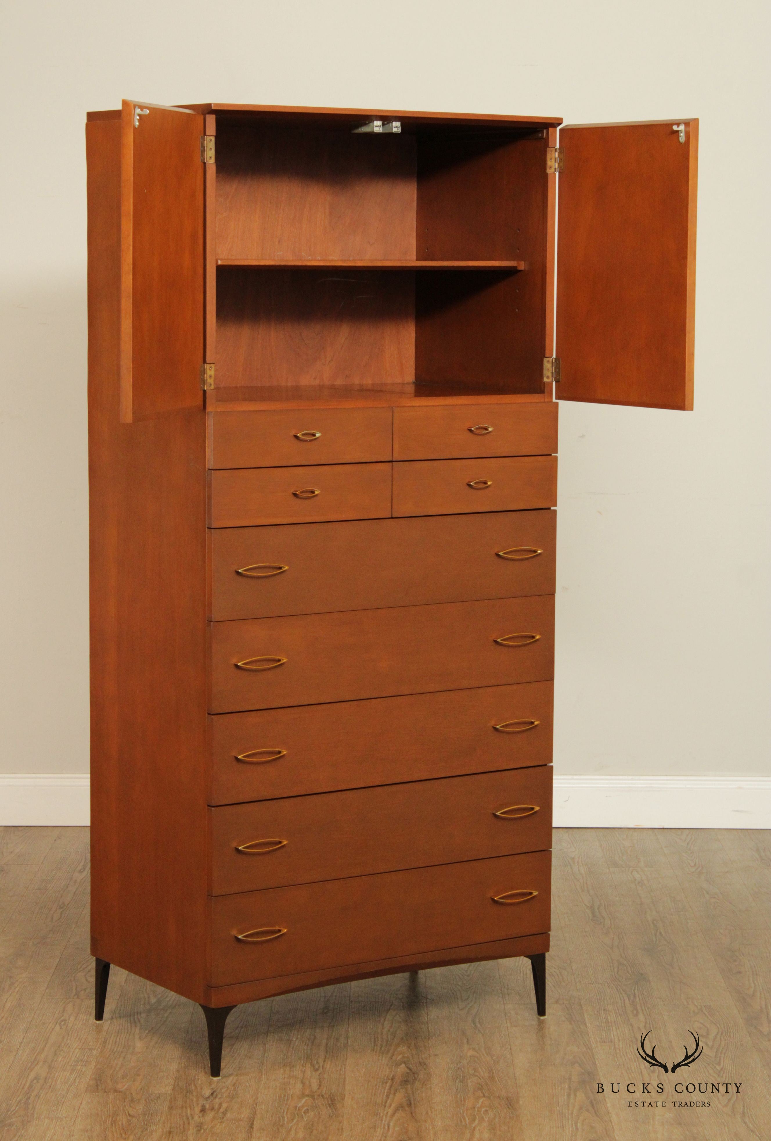 Carl Otto For Heywood Wakefield 'Contessa' Armoire Chest of Drawers