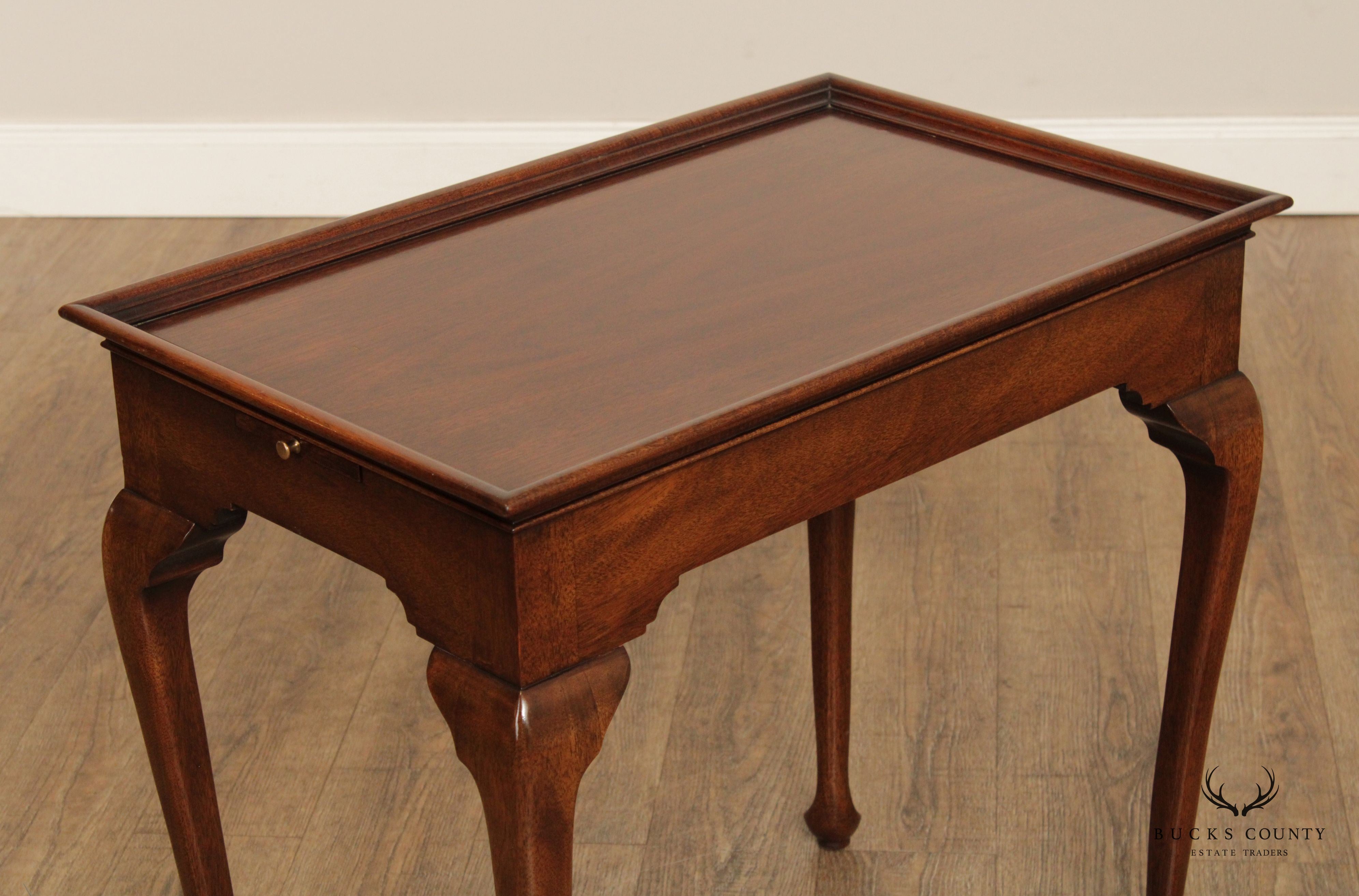 Kindel Queen Anne Style Mahogany Tea Table