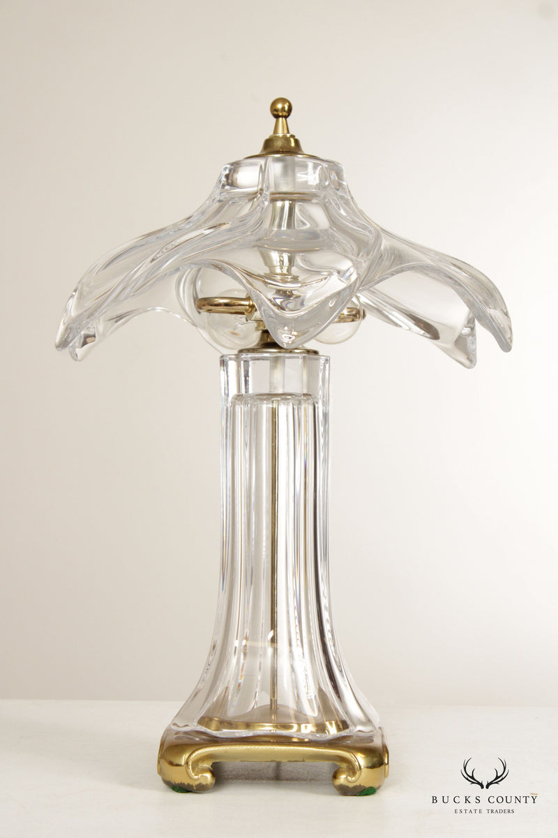Cofrac Art Verrier Style French Crystal Table Lamp