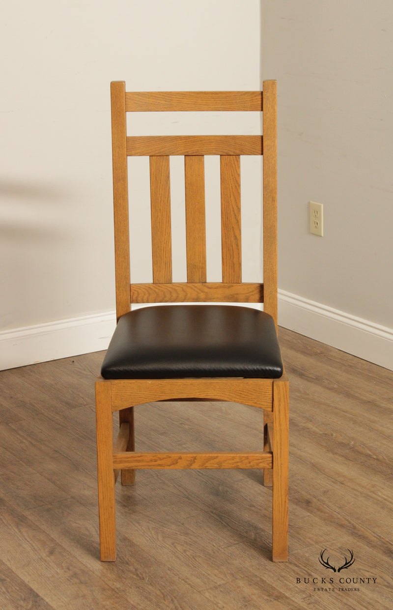 Mission Style Set Of Four Dining Chairs
