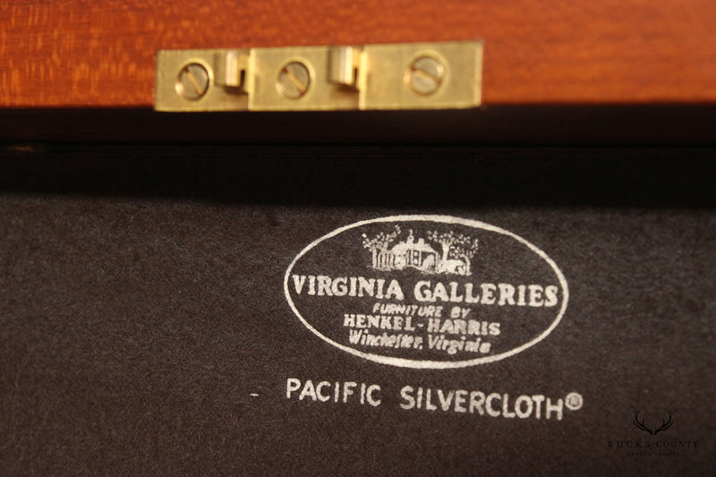 Henkel Harris Federal Style Cherry Inlay Silver Chest