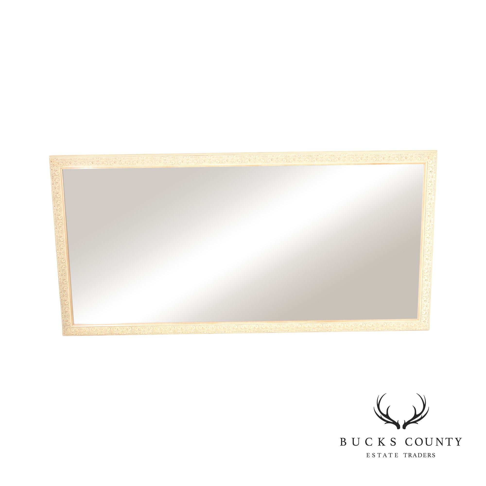 French Country Style Distress Painted Mantel or Full-Length Mirror