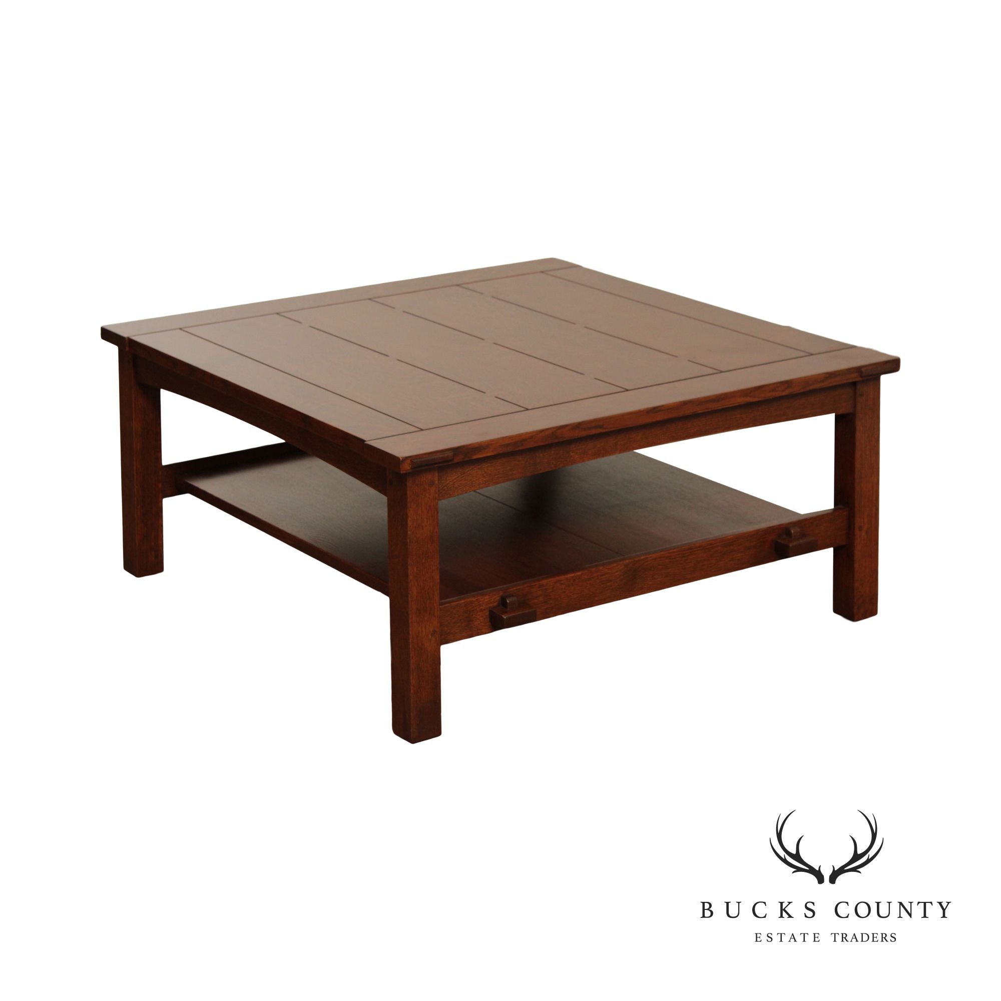 Stickley Mission Collection Oak Butterfly Top Cocktail Table