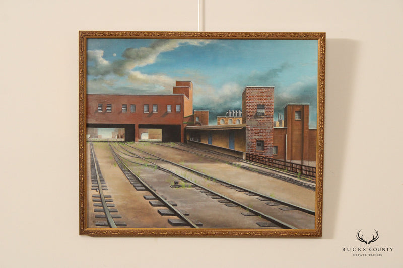 Jans Rithamer 'Depot' Original Oil Painting on Canvas