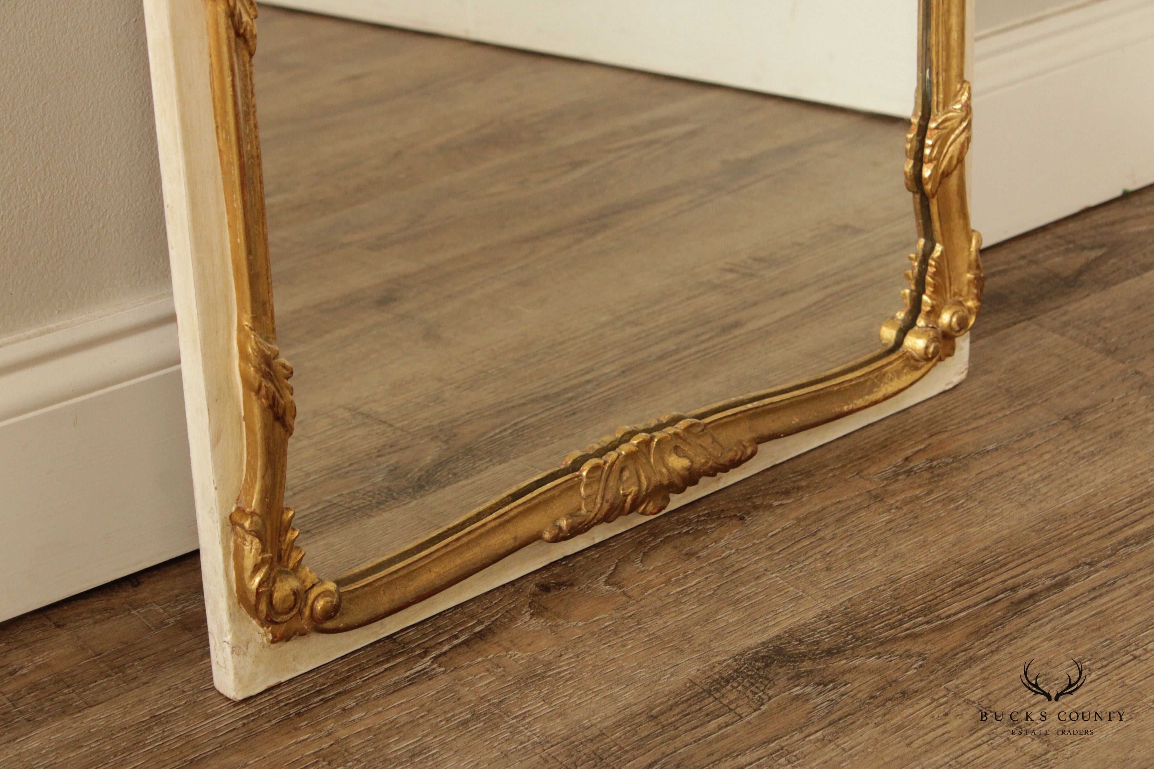 Vintage Italian Florentine Style Parcel Gilt Tall Mirror